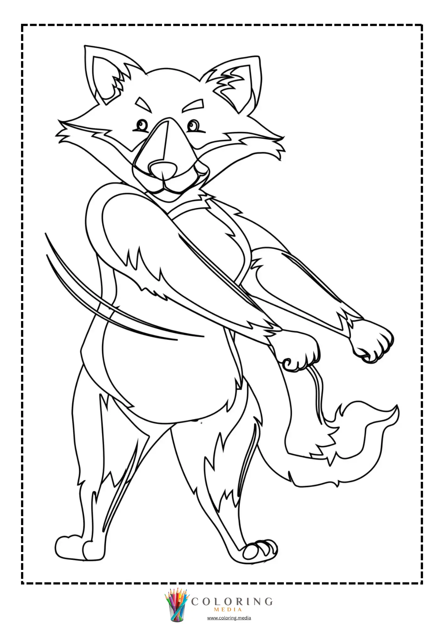 Fox standing on a grassy hill