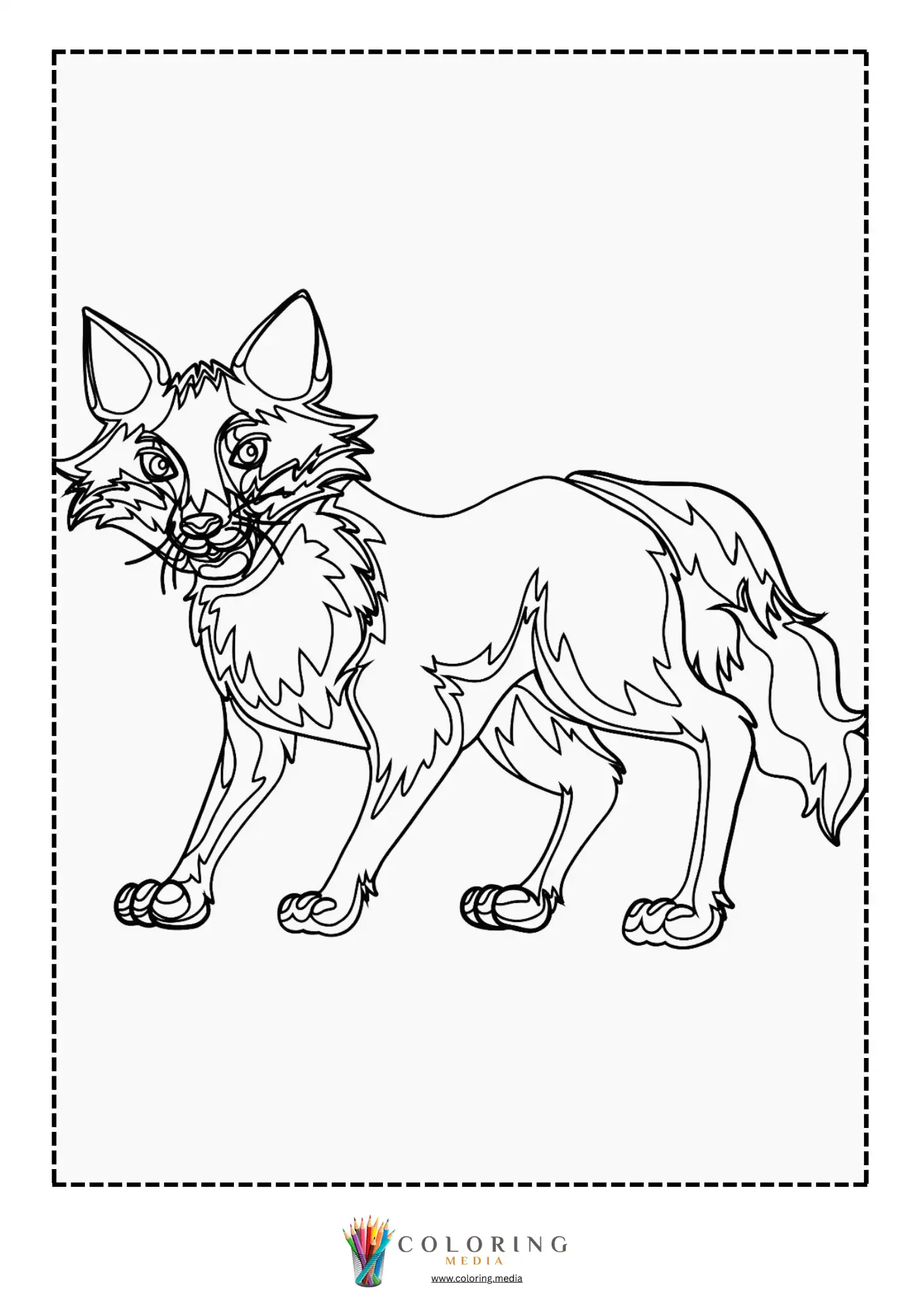 Fox with a large bushy tail