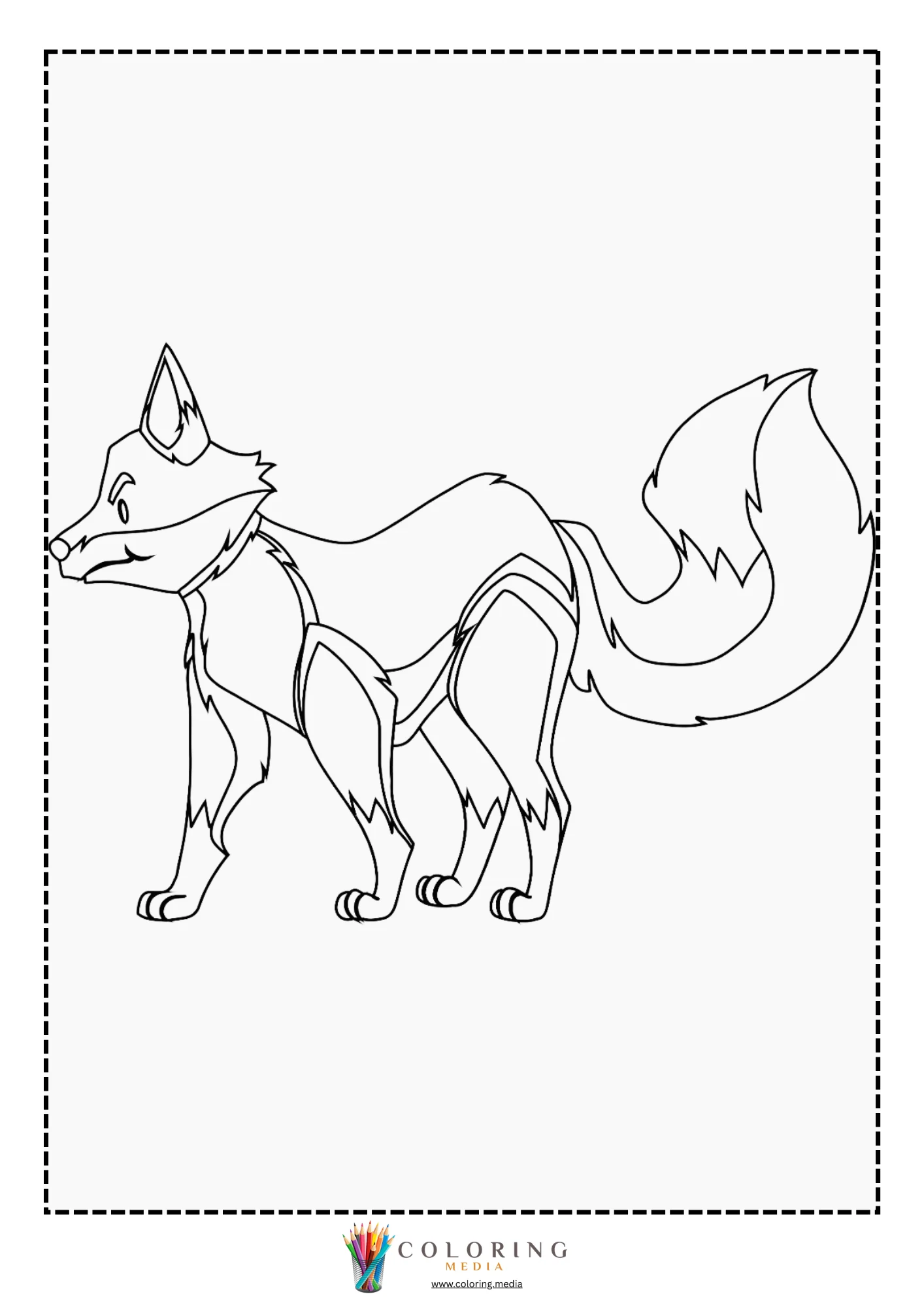 Elegant fox with decorative features
