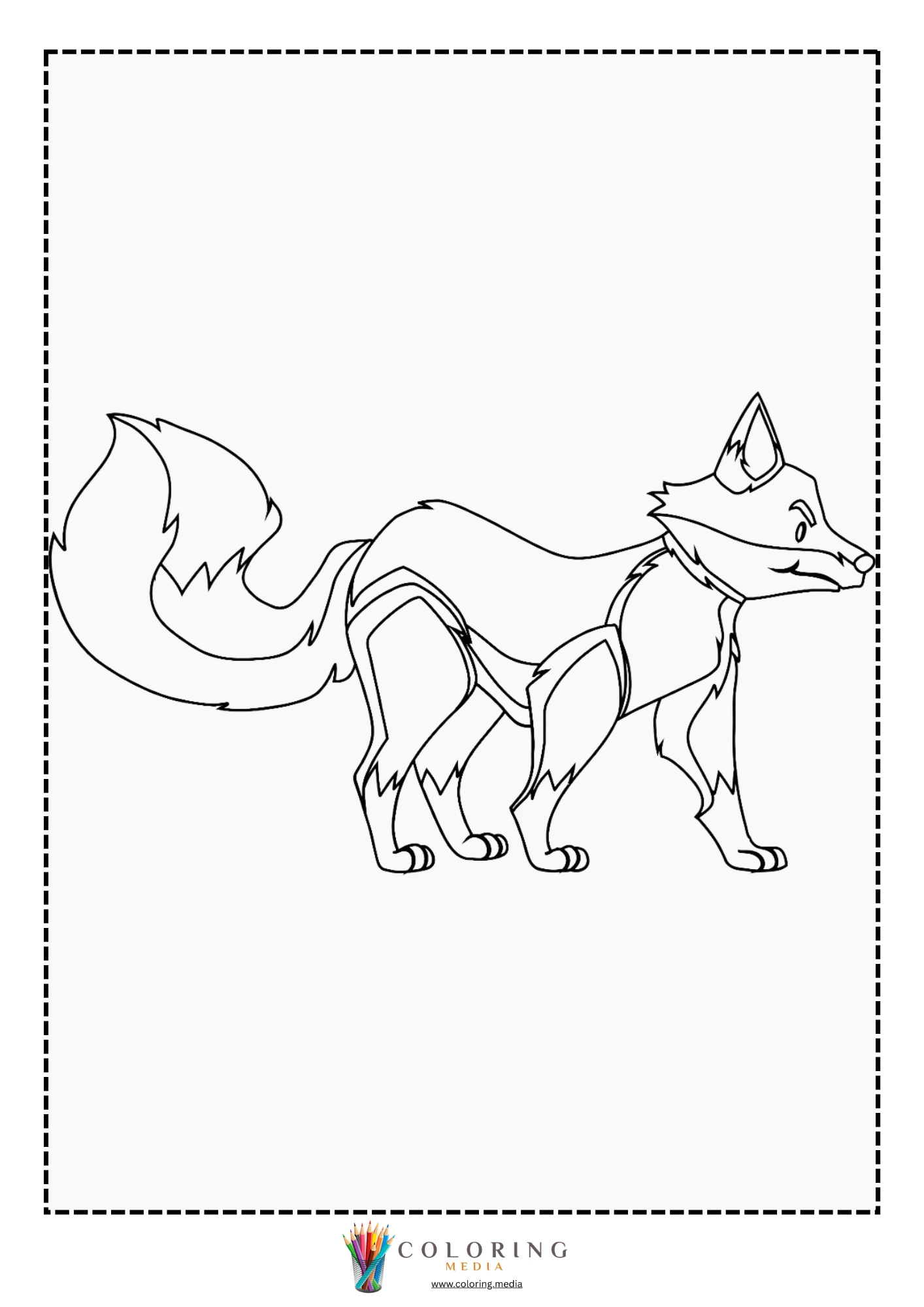 Two foxes playing together