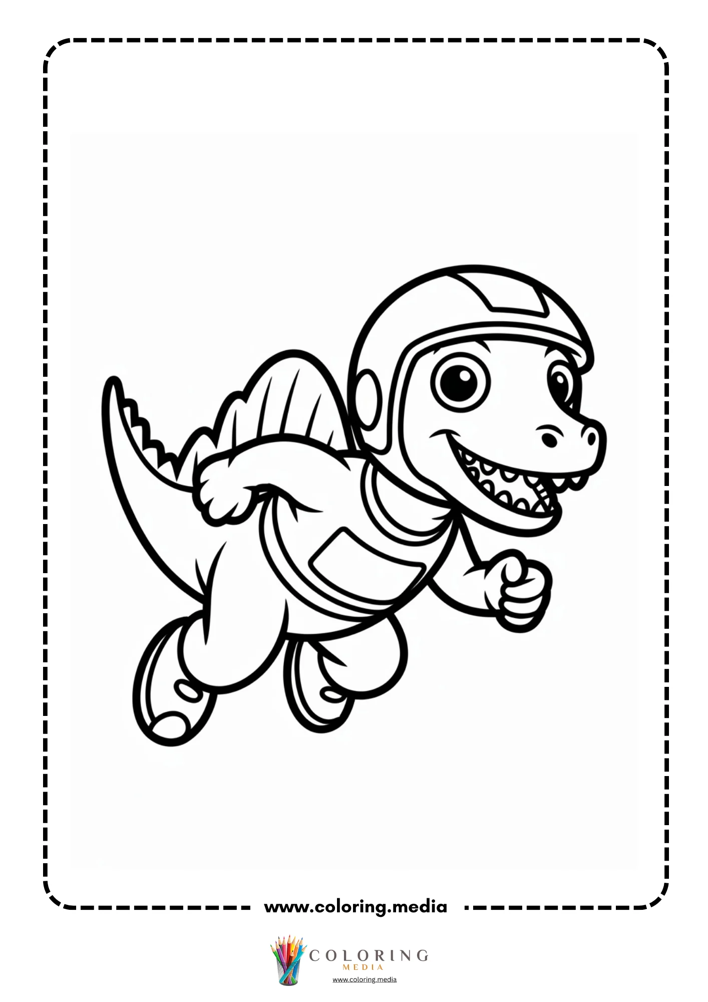 Spinosaurus with a smaller dinosaur