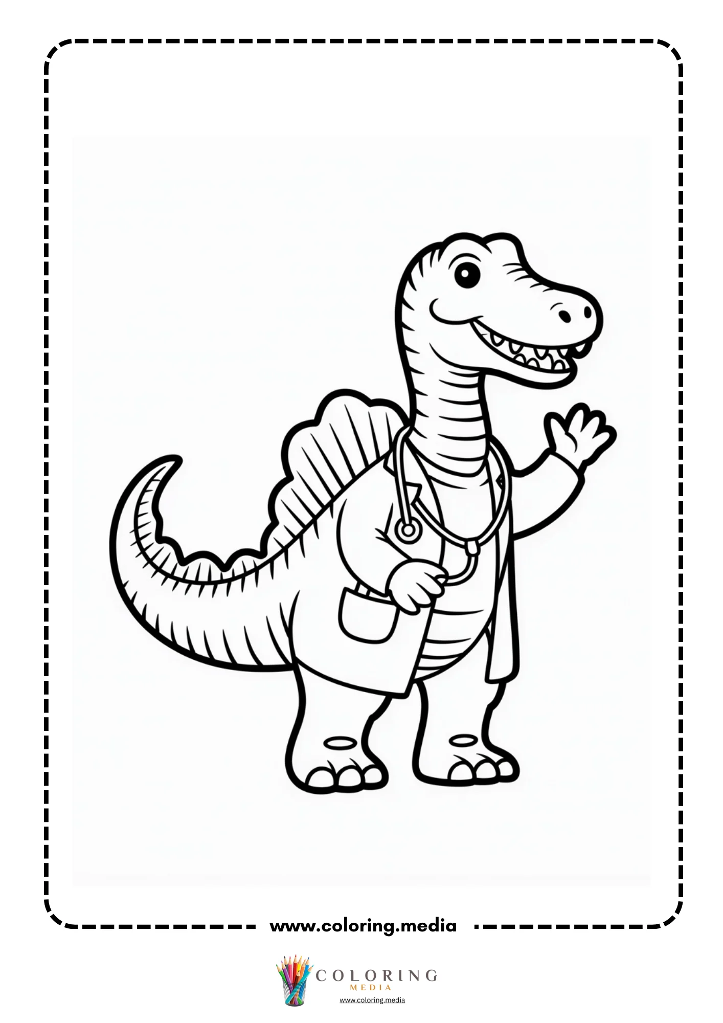 Spinosaurus wearing a cool hat