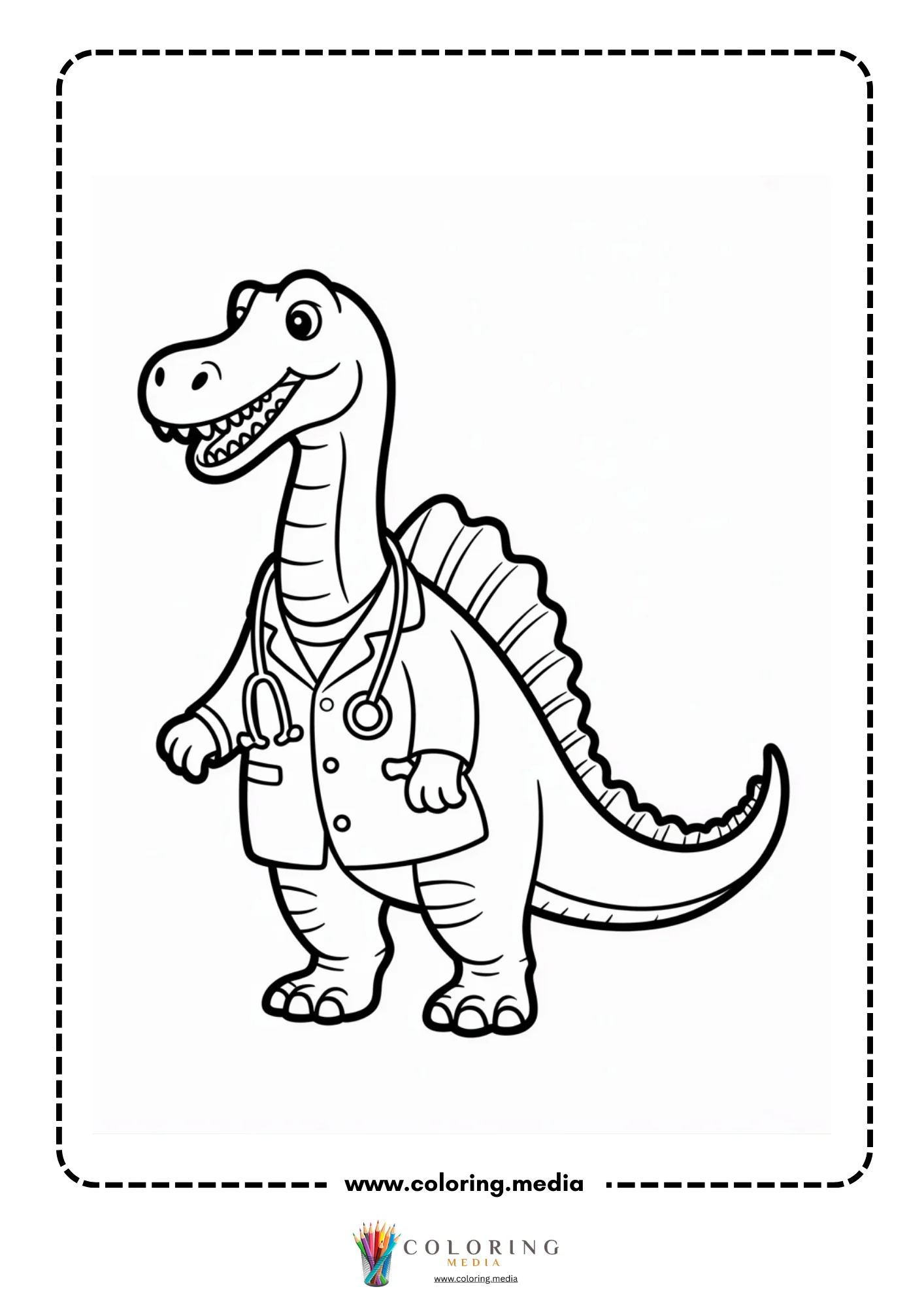 Spinosaurus with detailed sail fin