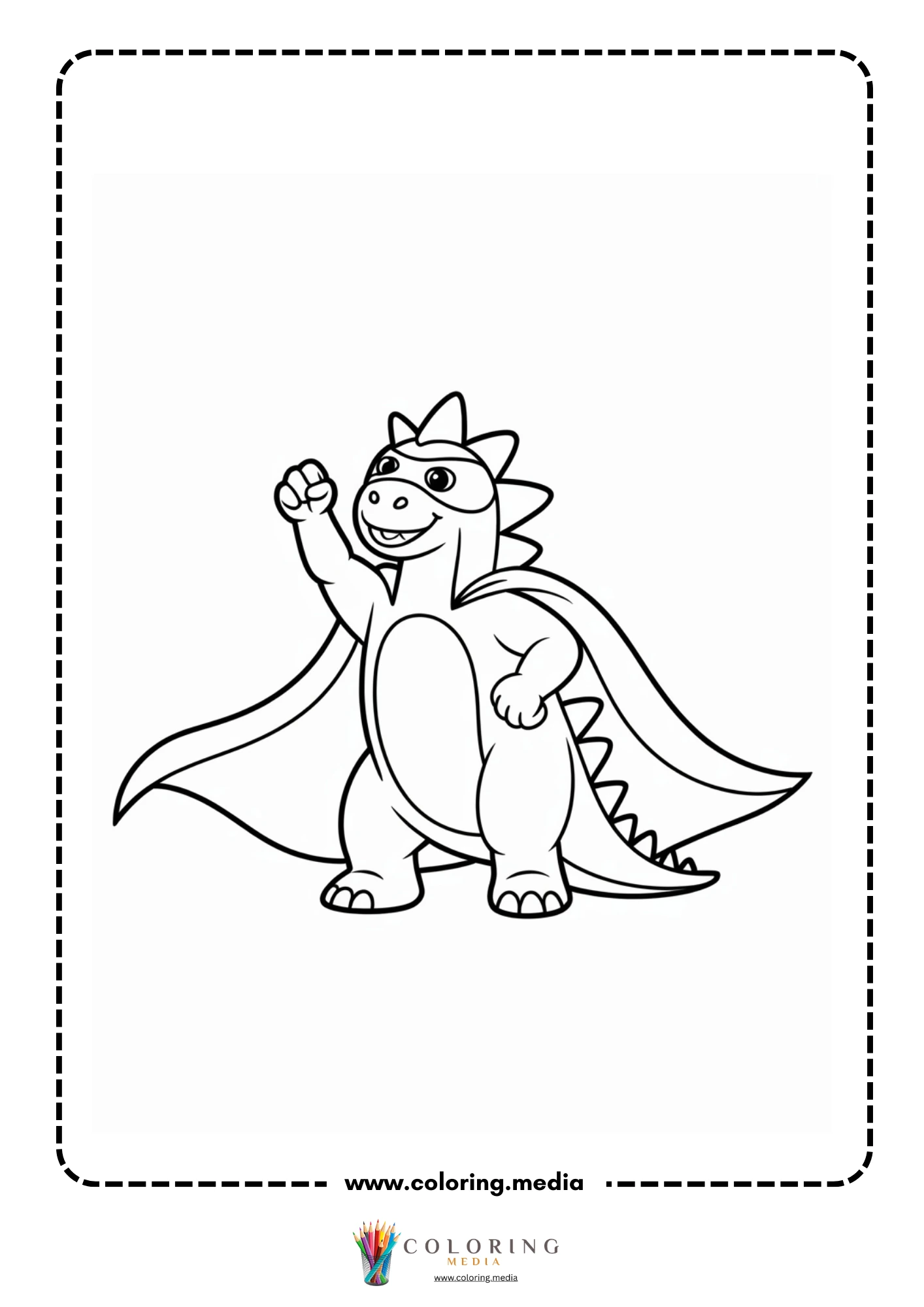 Stegosaurus wearing a masquerade mask