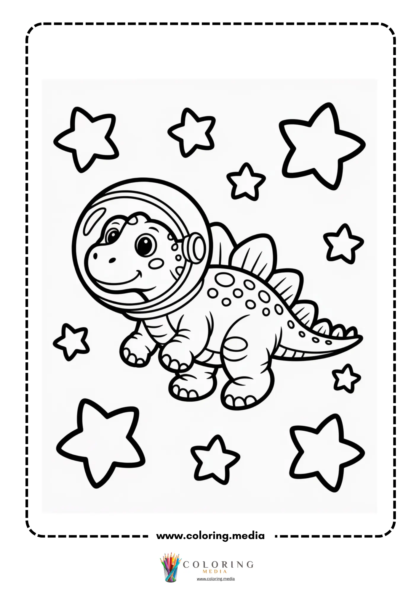 Stegosaurus with a smaller dinosaur