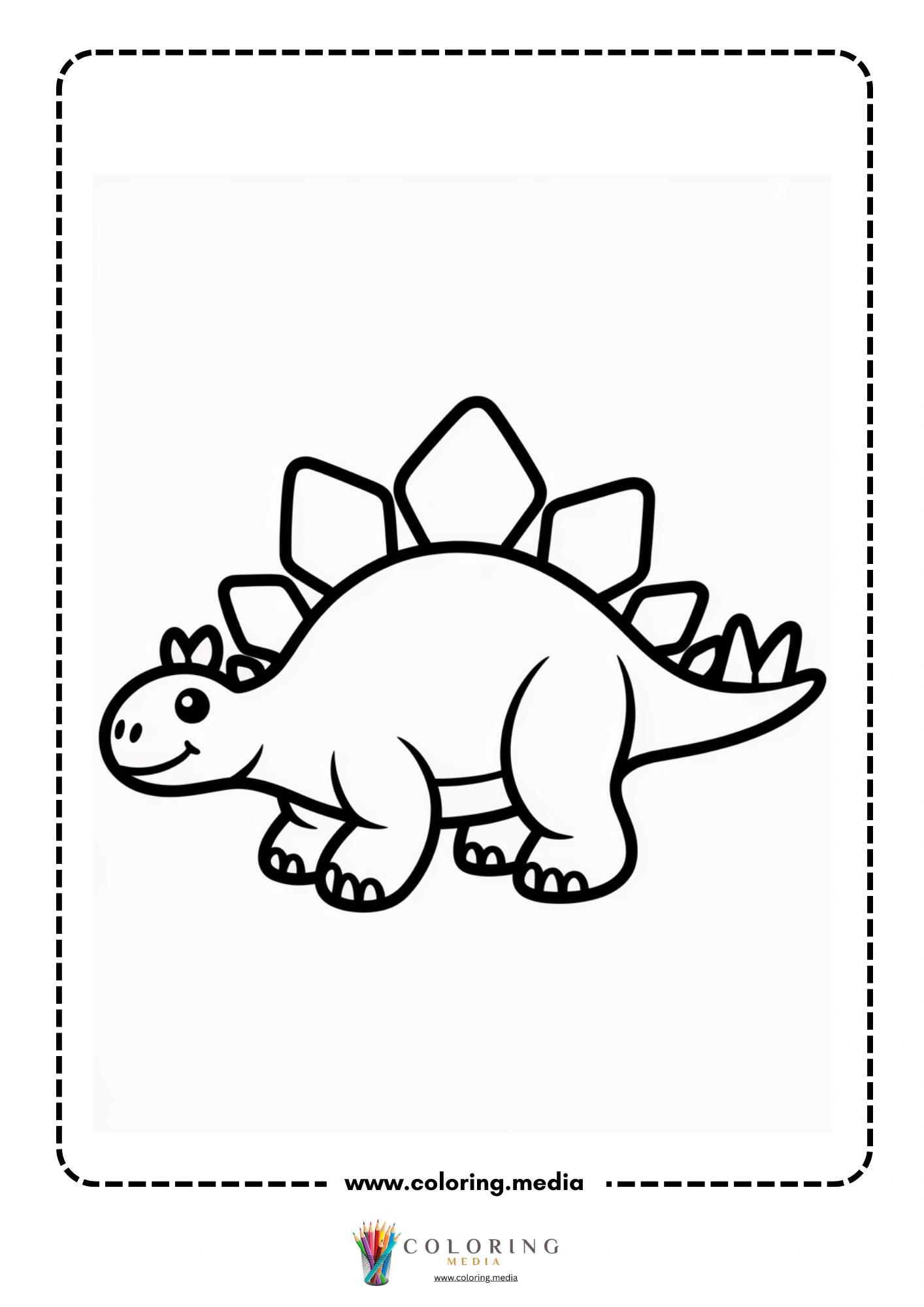 Stegosaurus running with plates bouncing