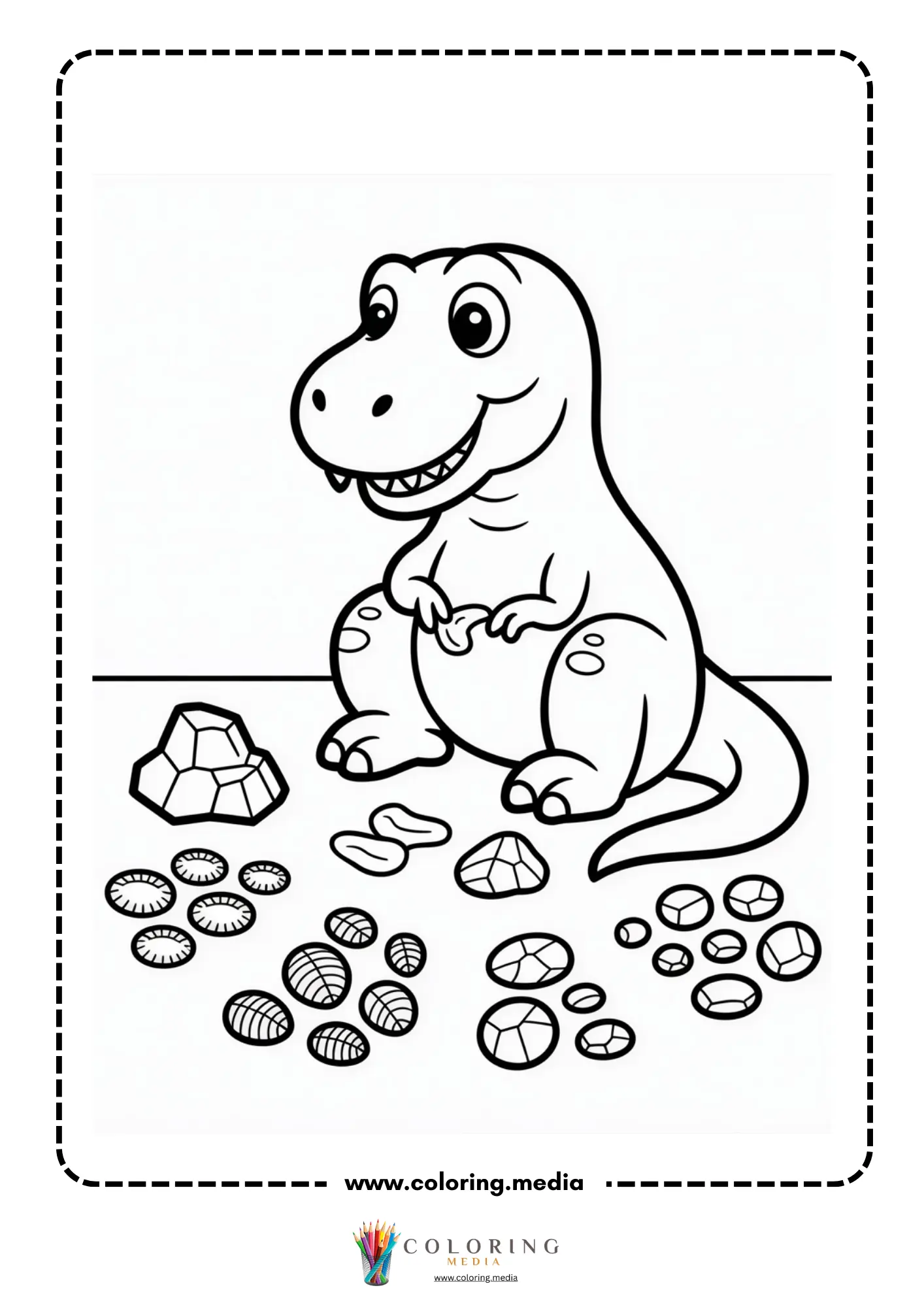 T-rex stomping through muddy ground