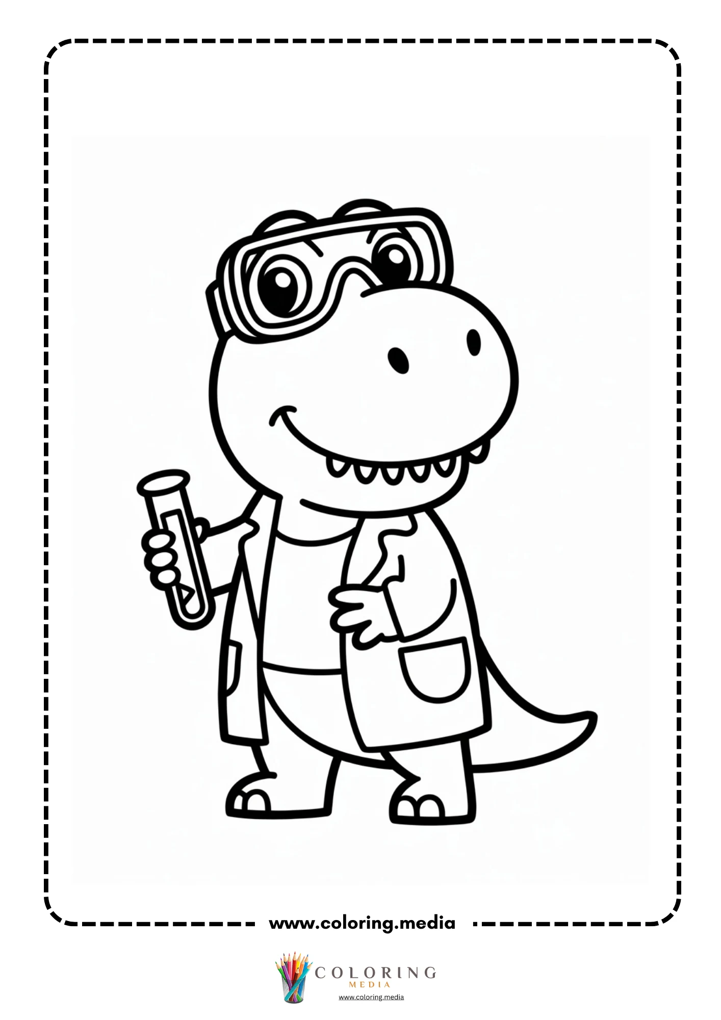 T-rex with colorful puzzle pieces