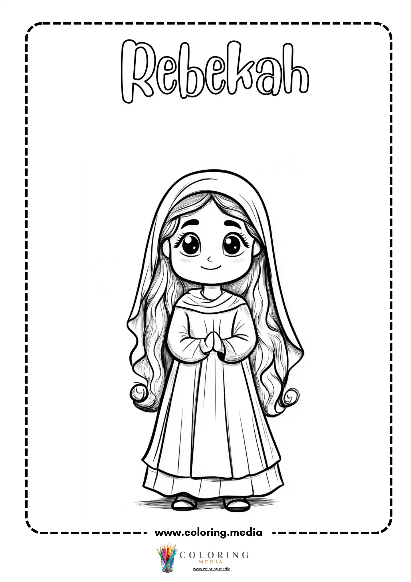 Rebekah kawaii girl with veil and hands clasped