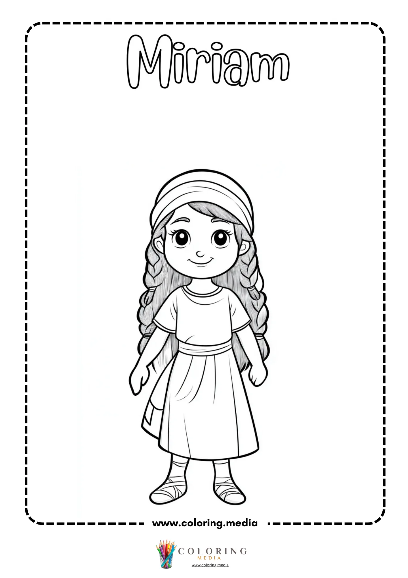 Miriam girl with braids and decorated headband