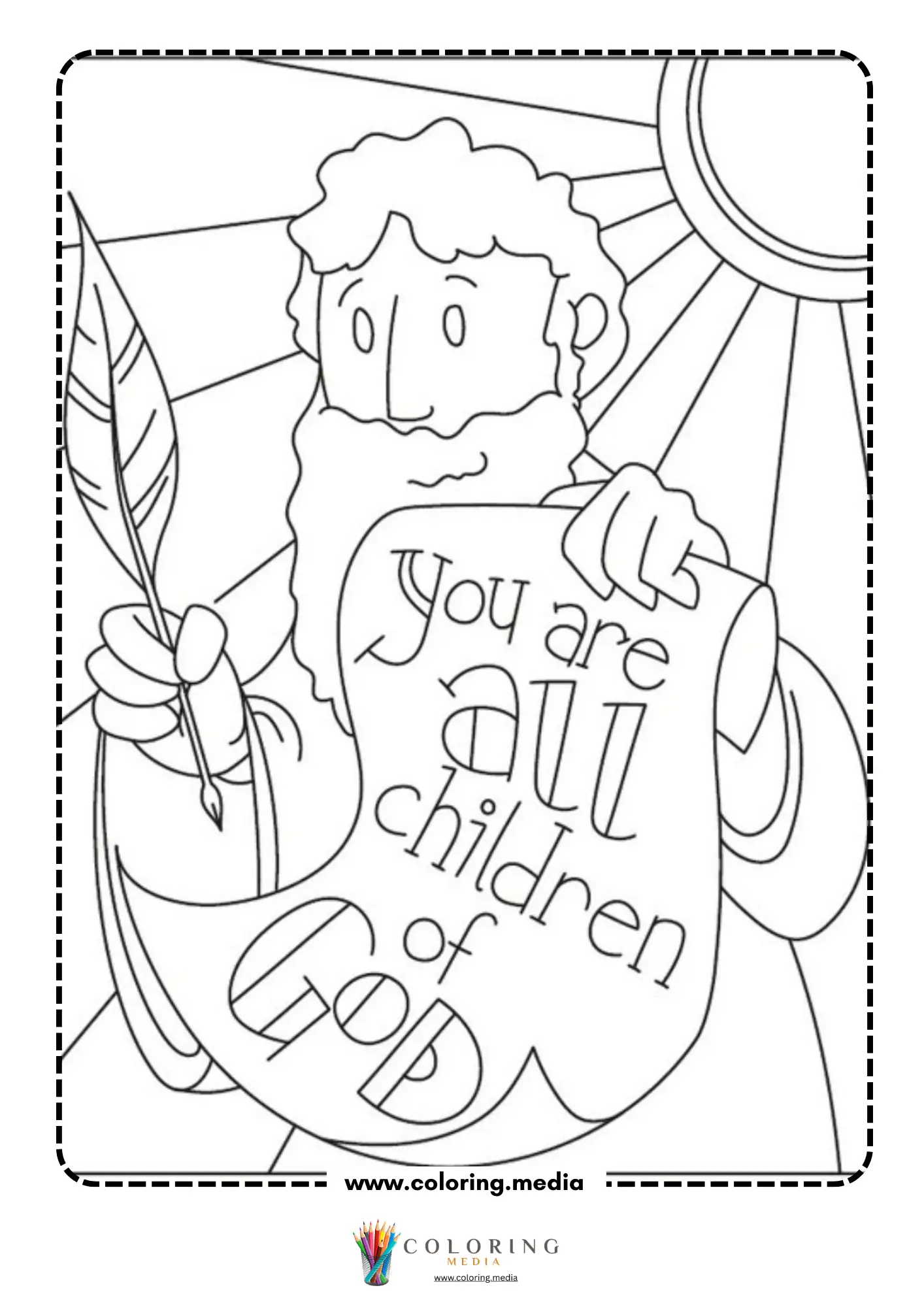 Apostle writing scroll you are all children of God