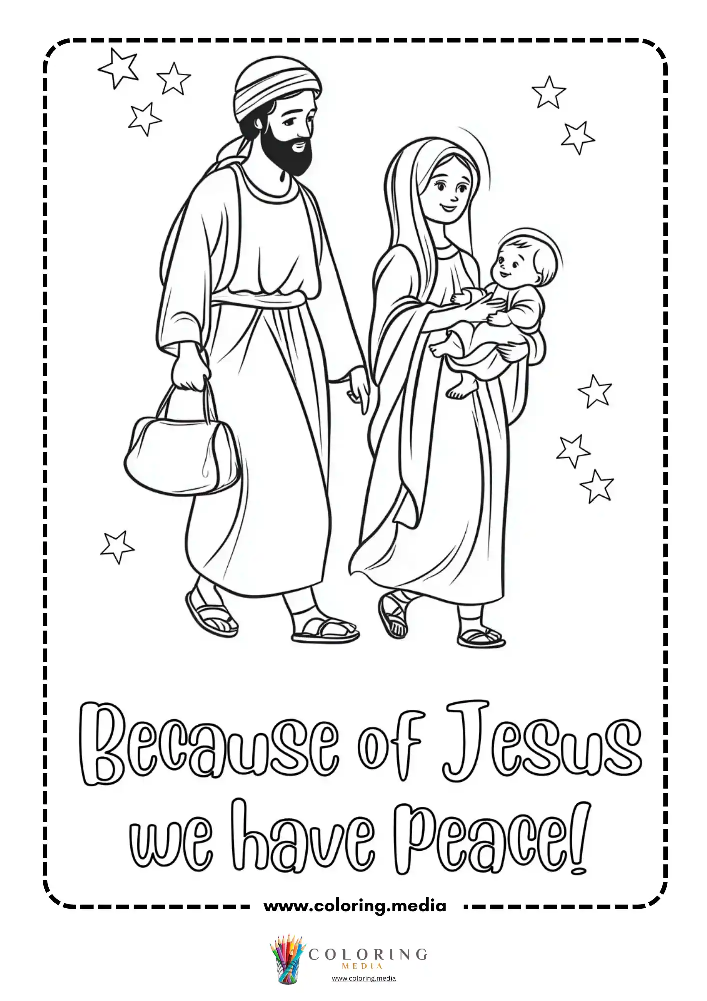 Nativity scene with Jesus is the reason text