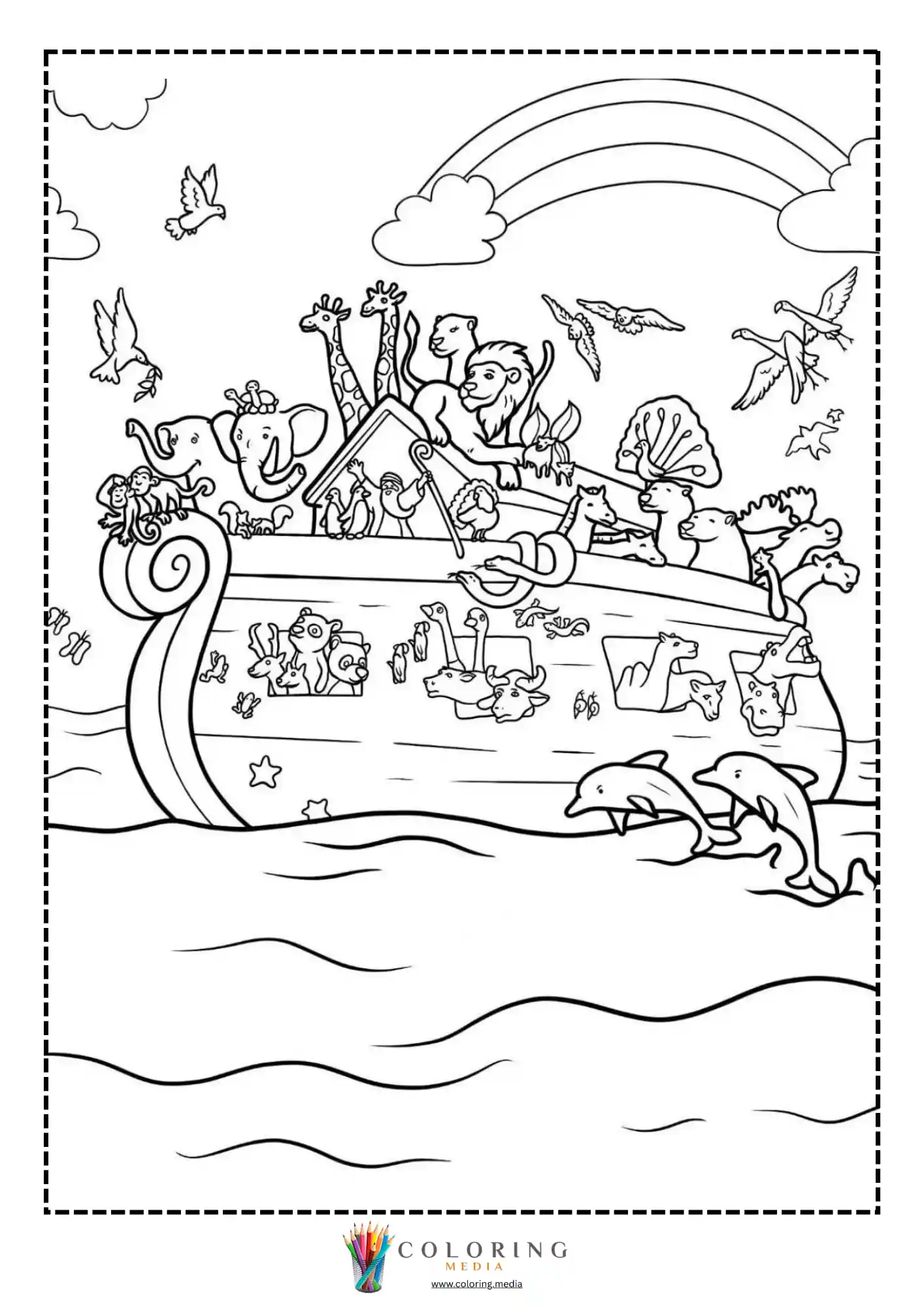 Large detailed ark with multiple decks