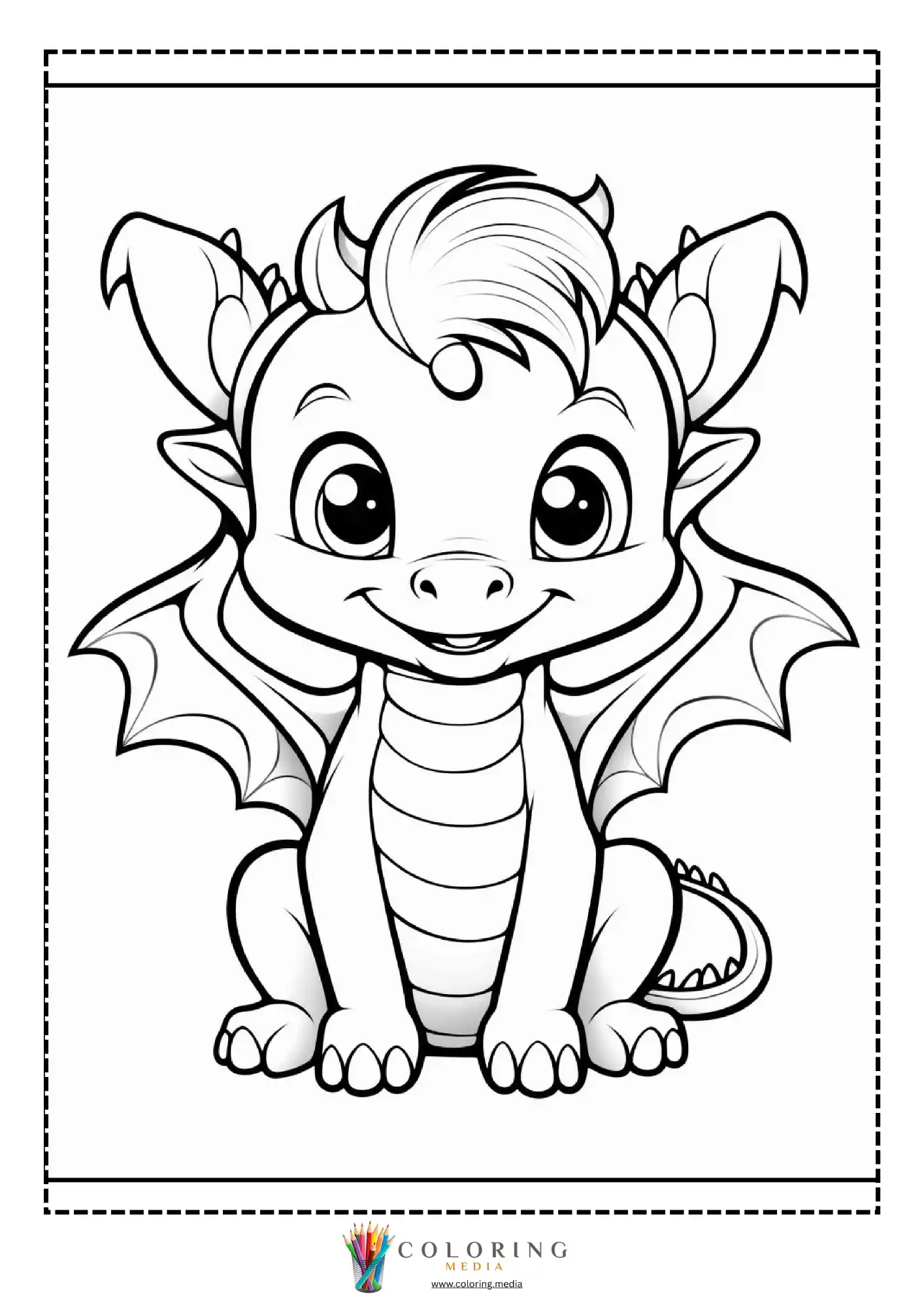 Baby dragon with shiny eyes