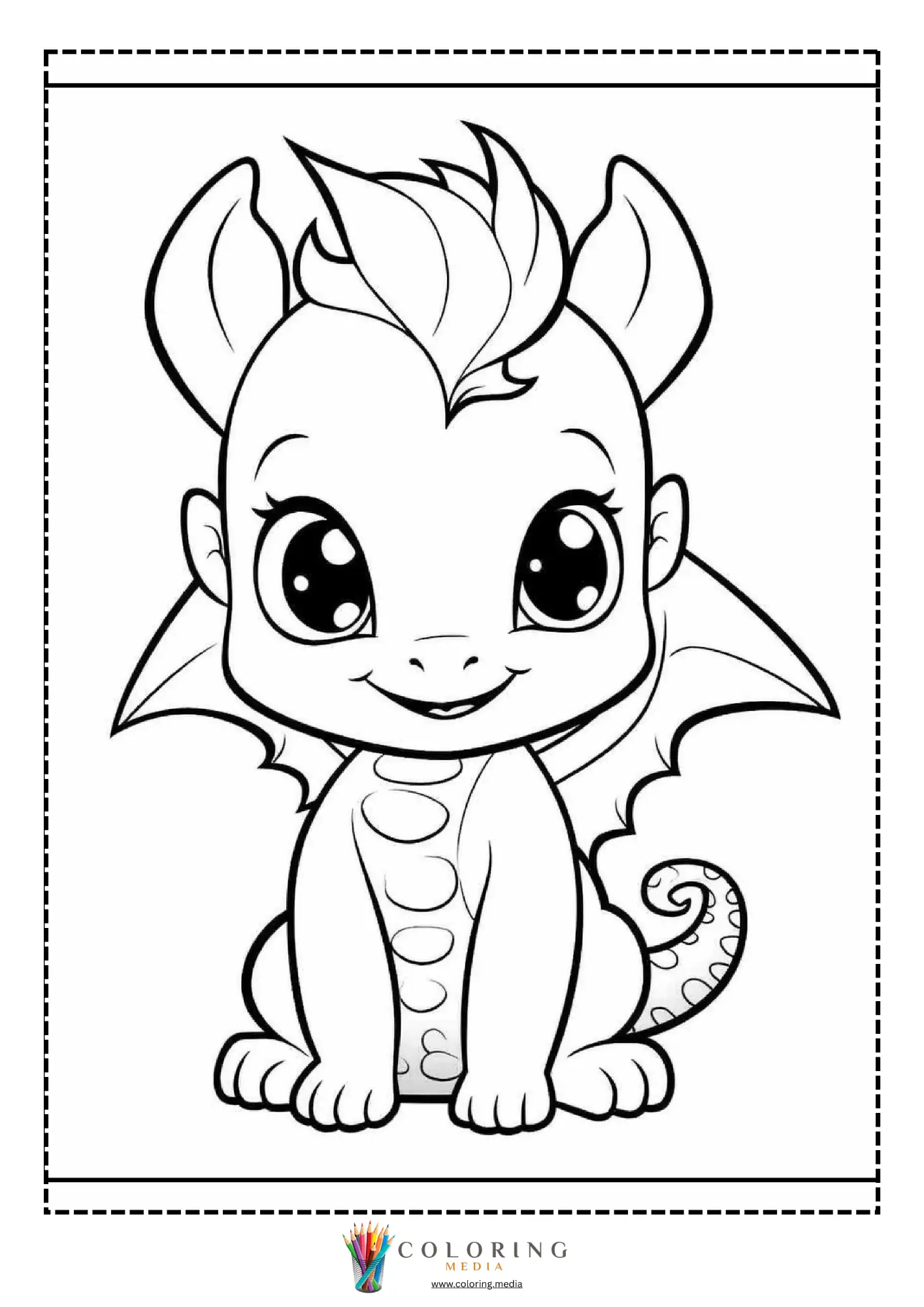 Baby dragon with spotted wings