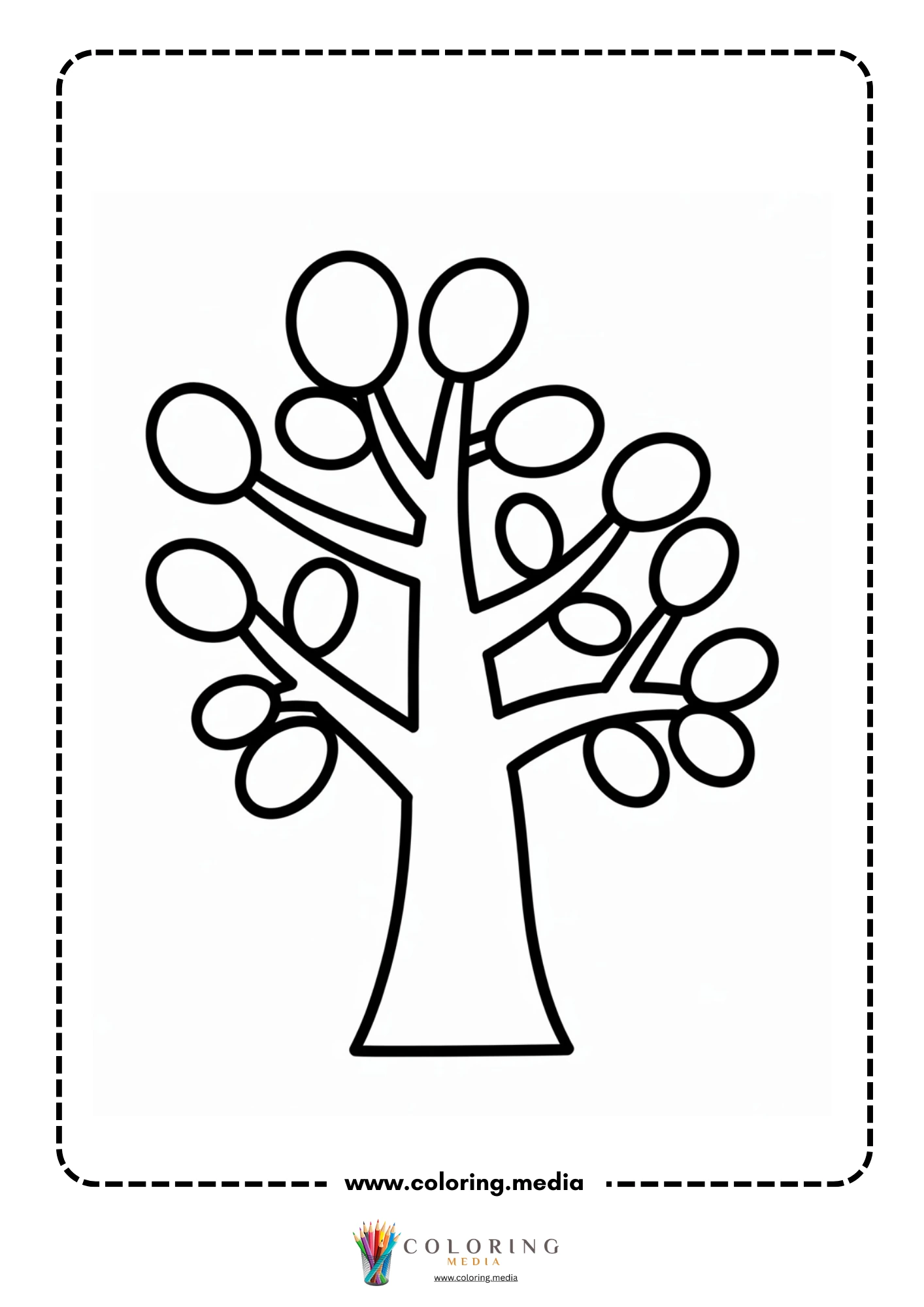Simple tree with oval leaves