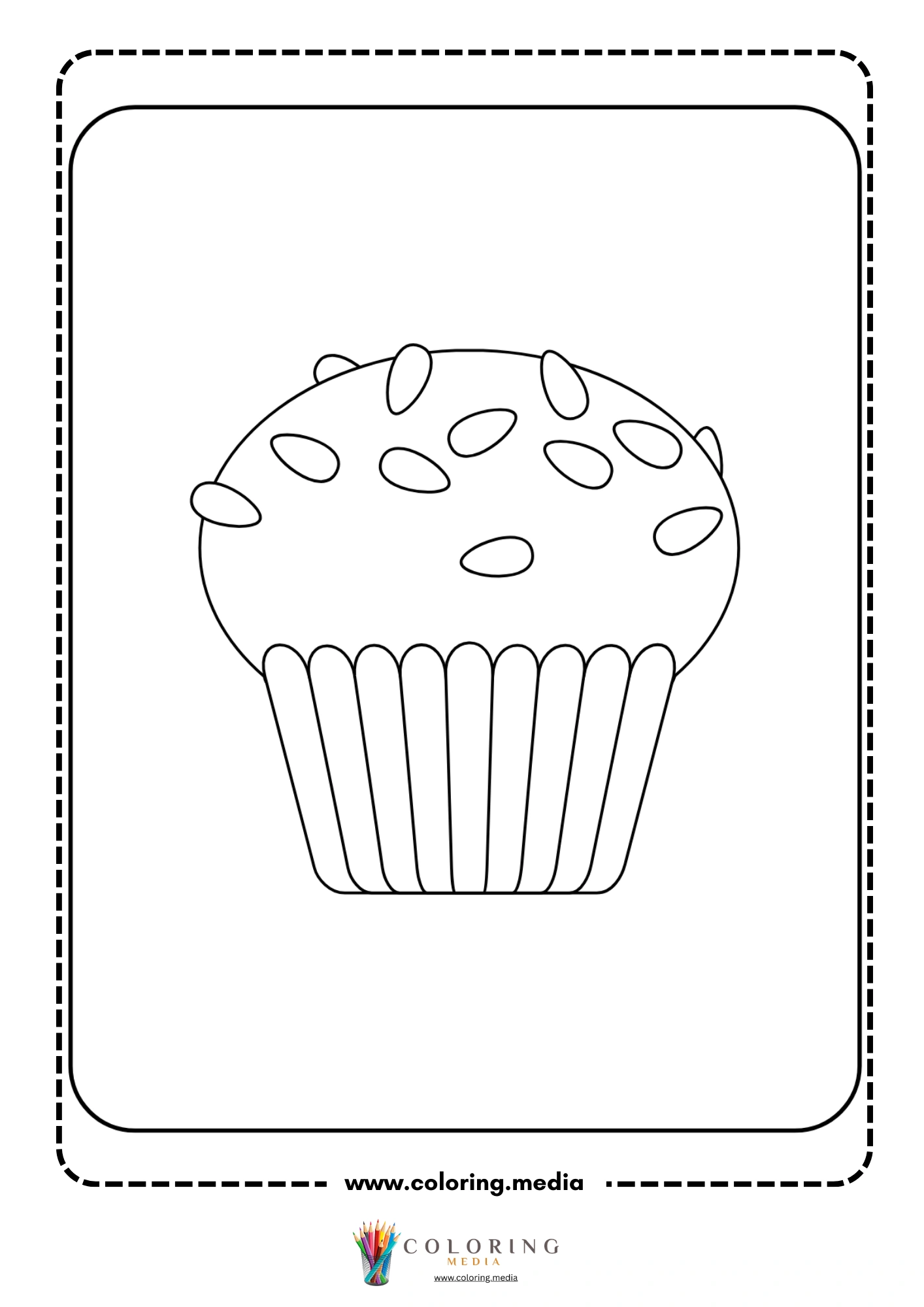 Cupcake with sprinkles on frosting