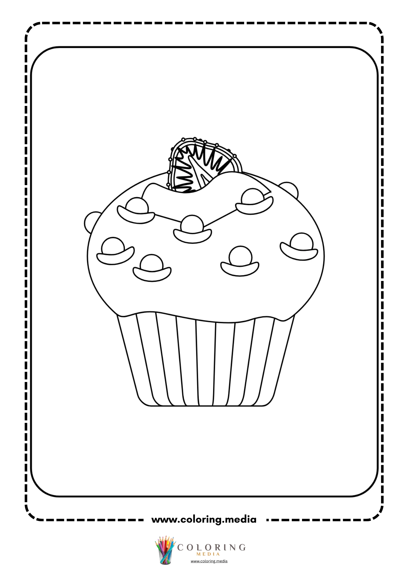 Cupcake topped with citrus slice