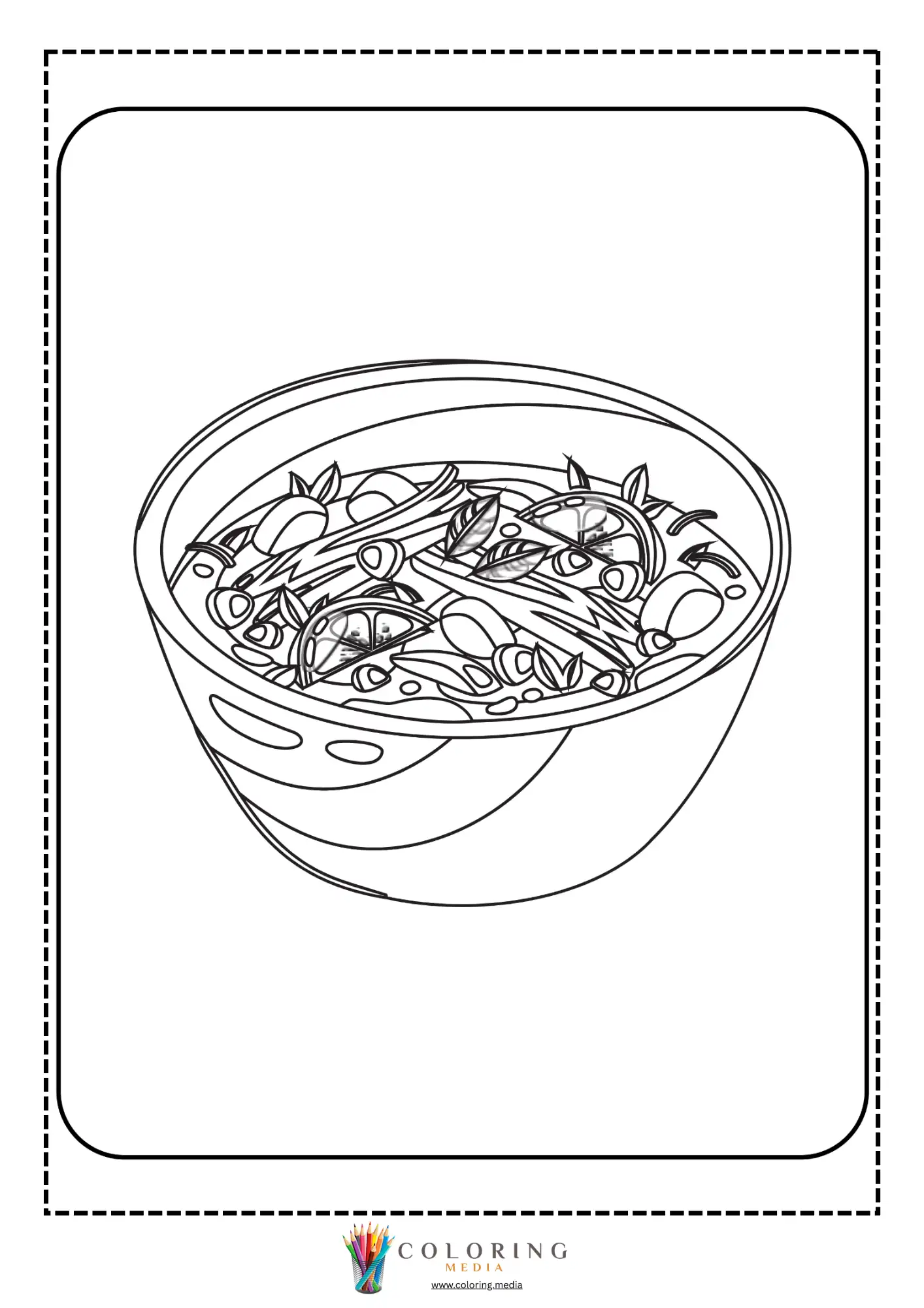 Bowl of noodles with lemon slices