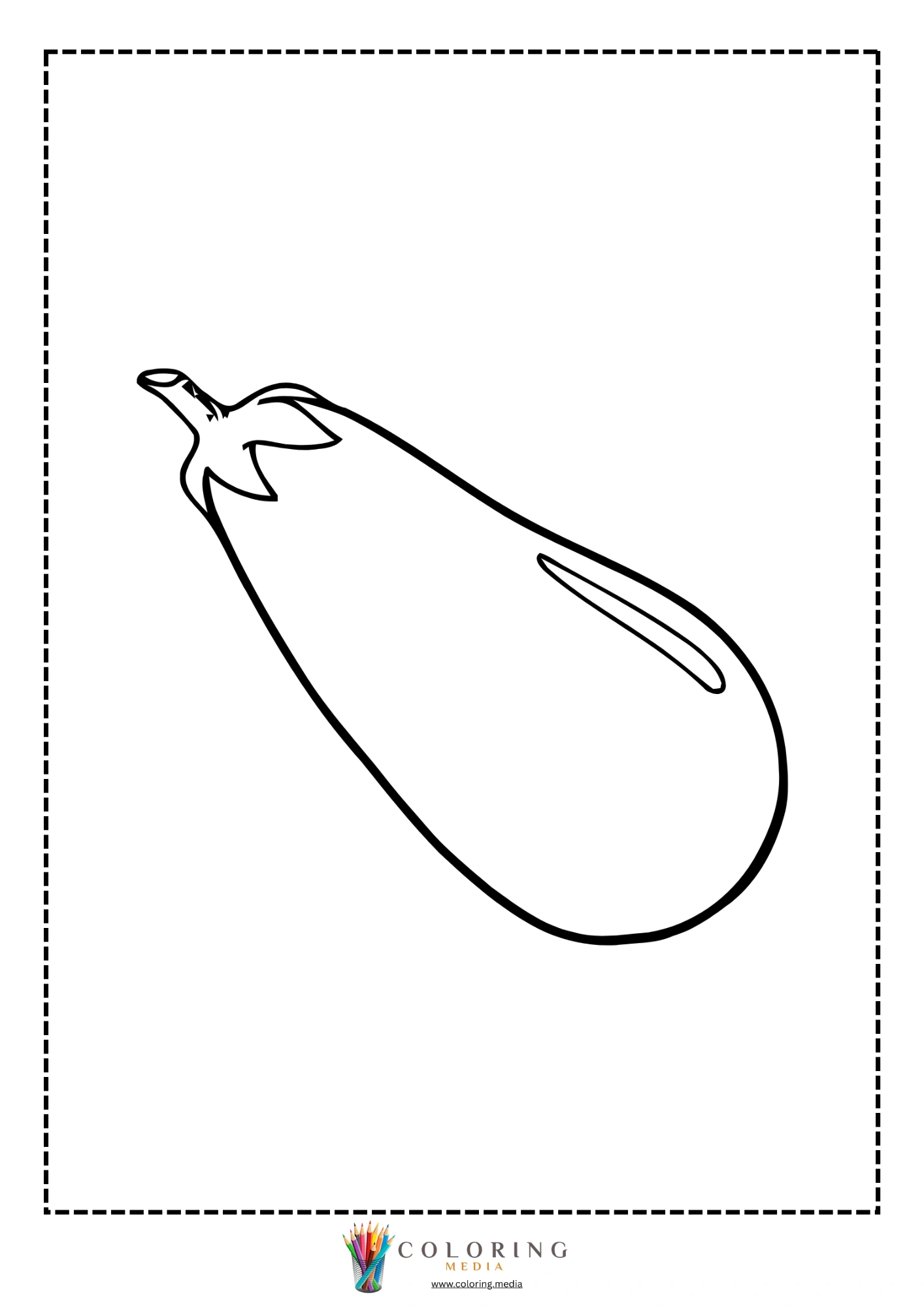 Eggplant with leafy cap