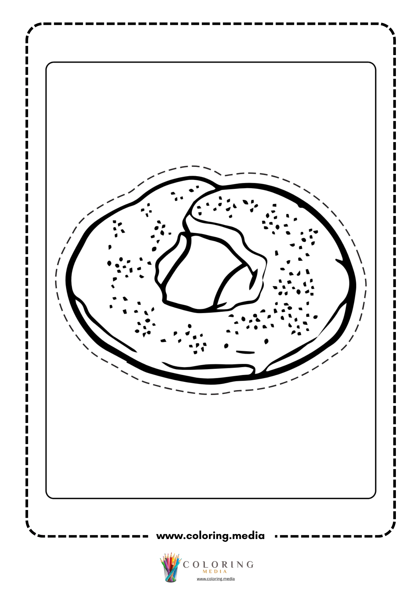 Donut with icing and small sprinkles