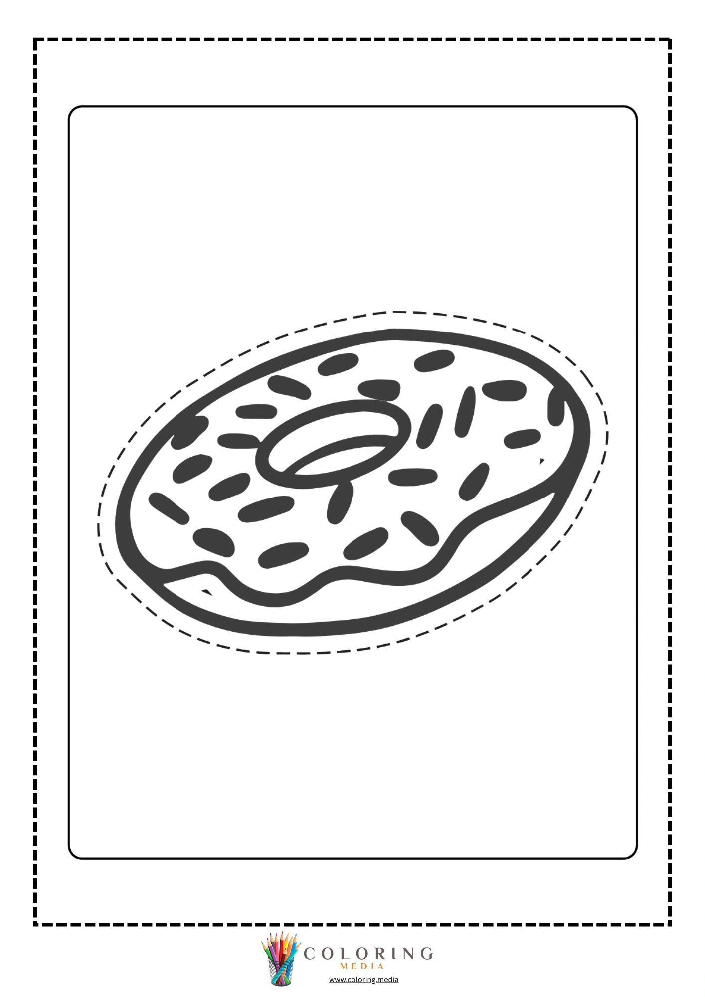 Donut with oval sprinkle toppings