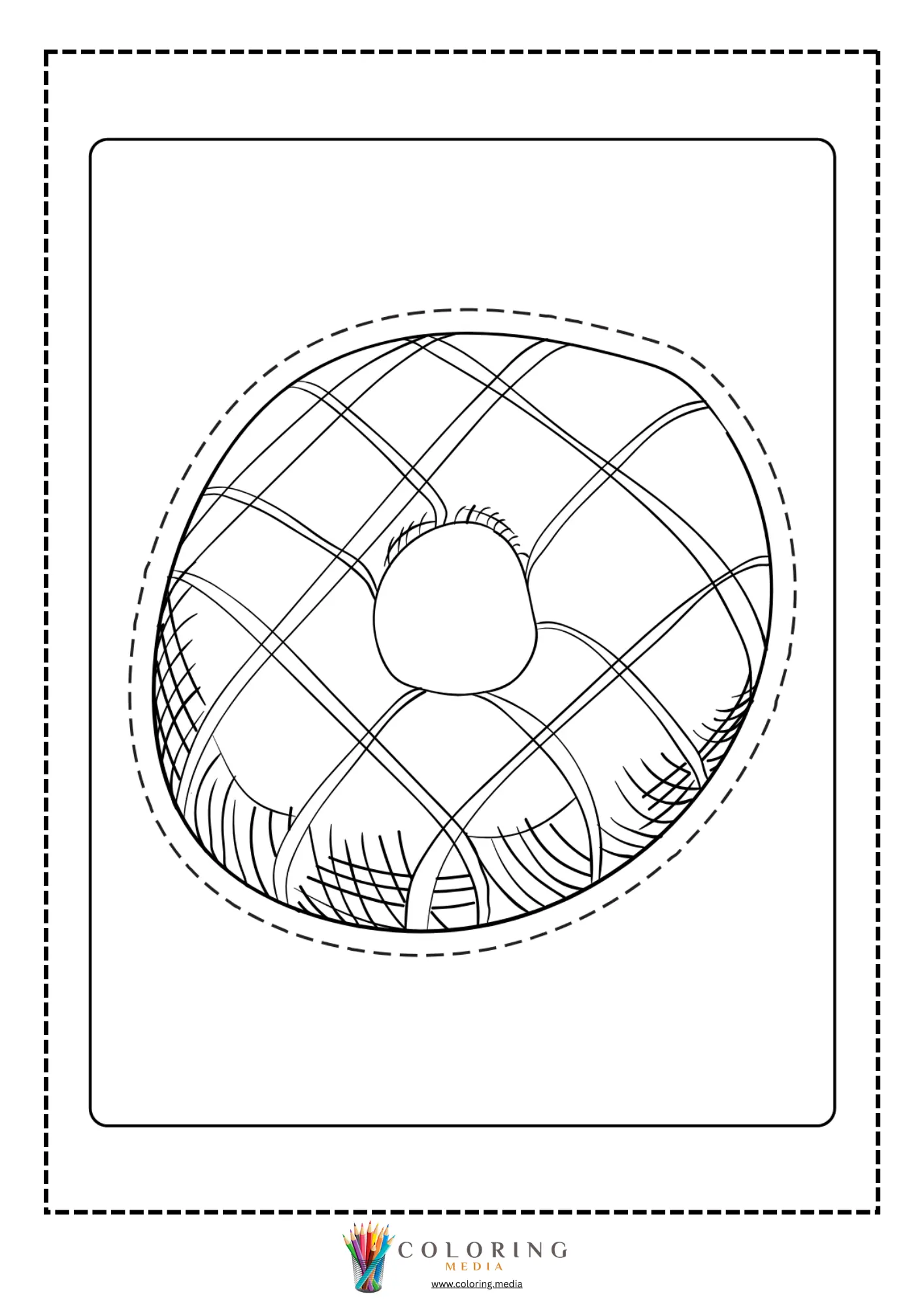Donut with scalloped icing border