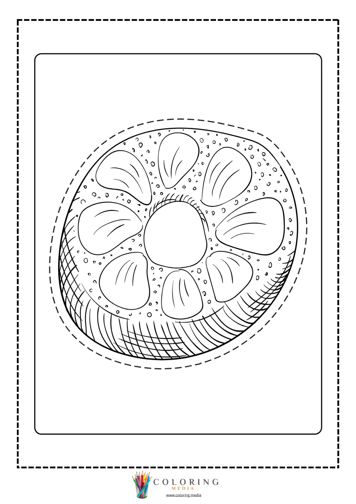 Donut with long icing stripes