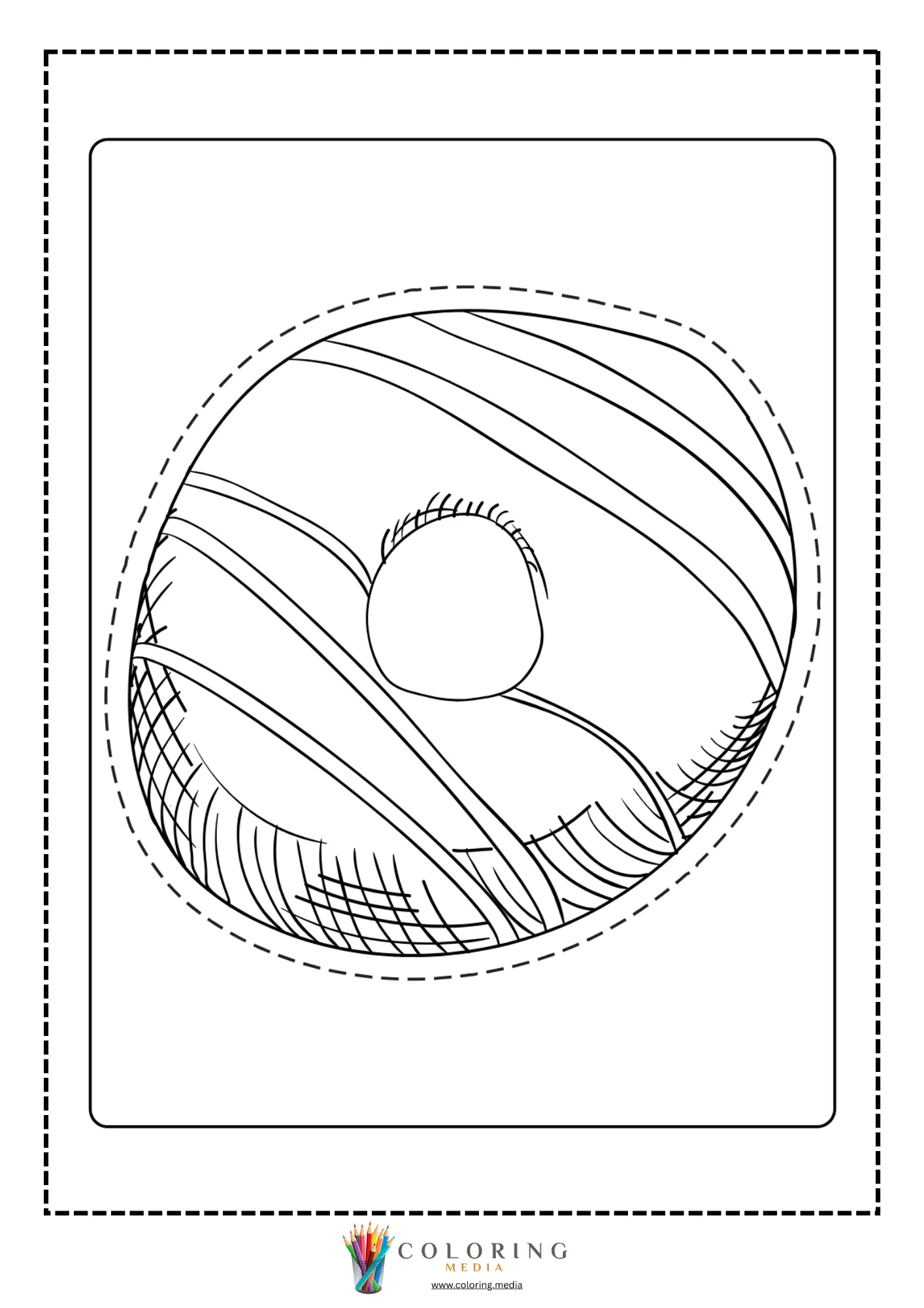 Donut with diagonal icing bands