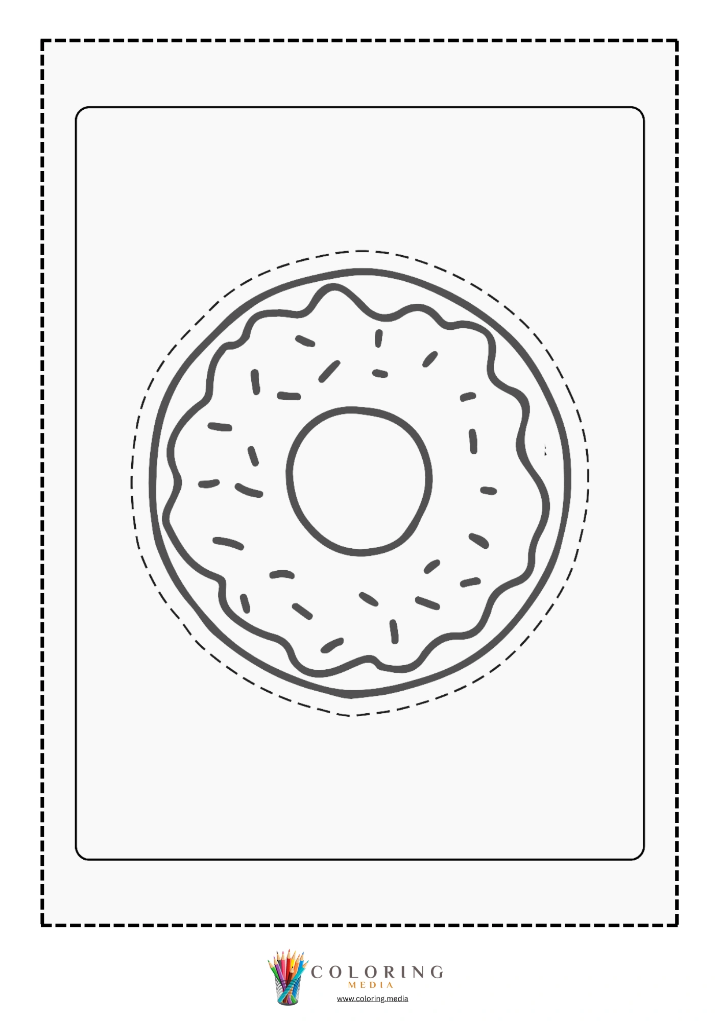 Round donut with simple sprinkles