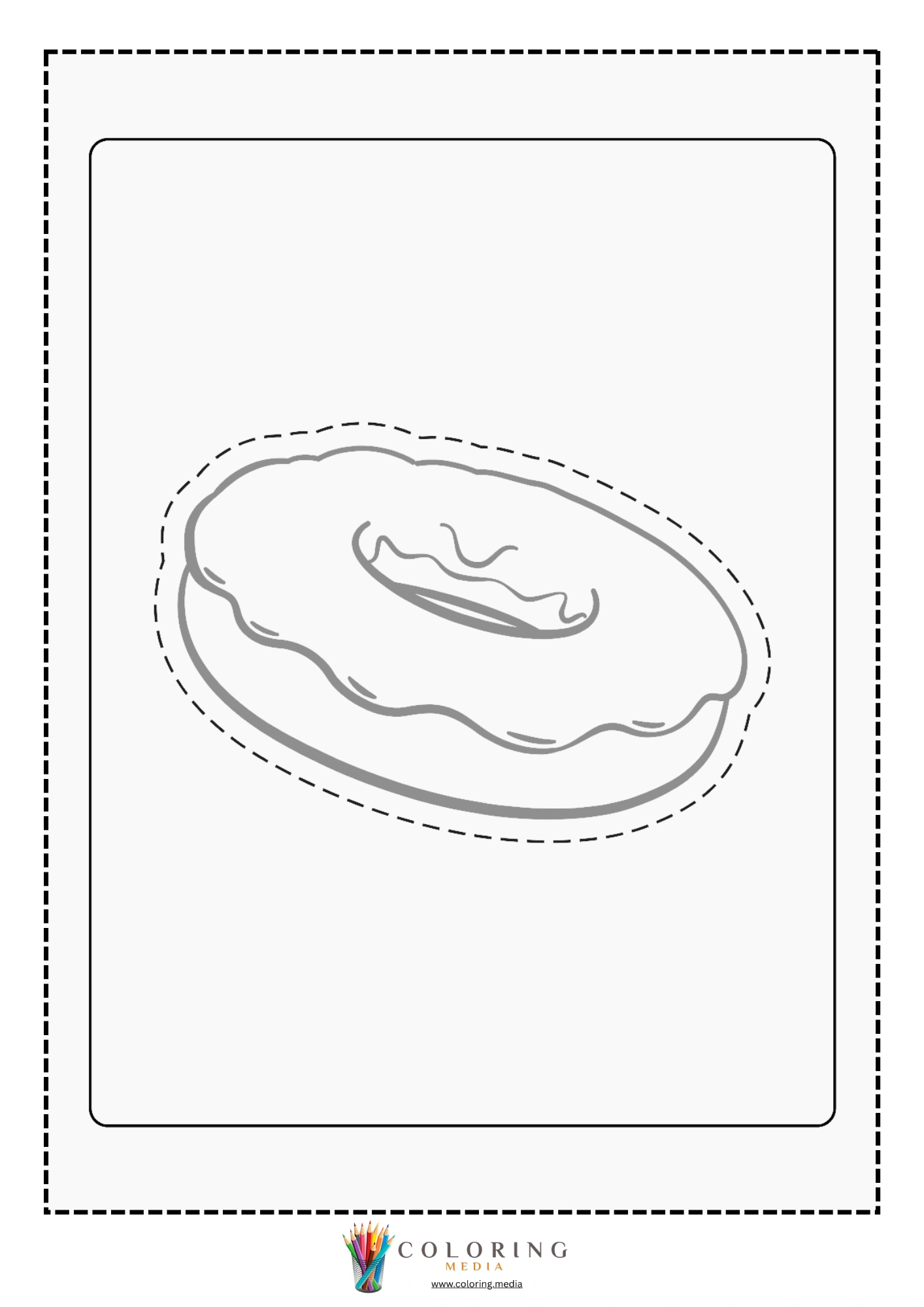 Plain donut with wavy icing