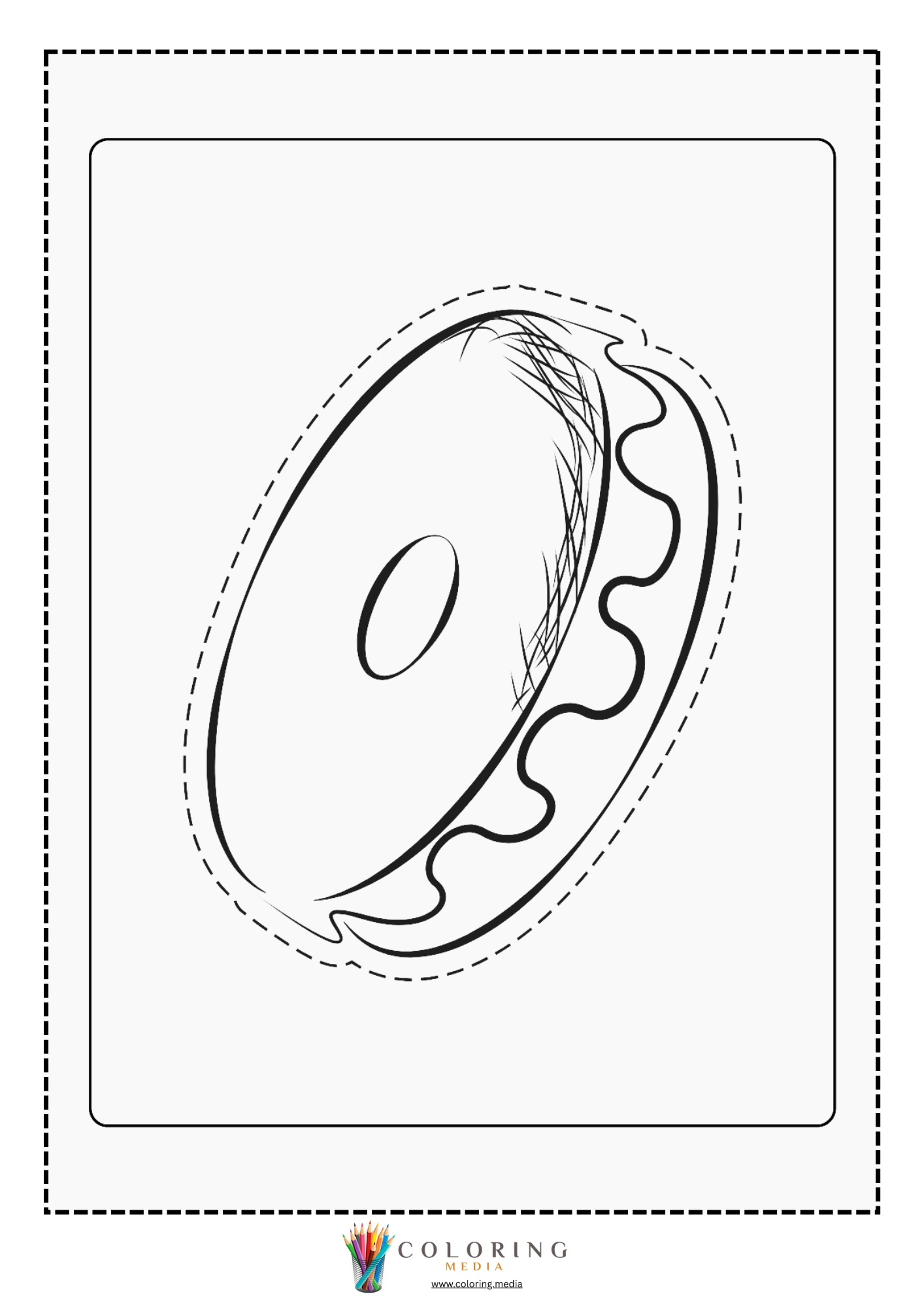 Donut with shaded icing side