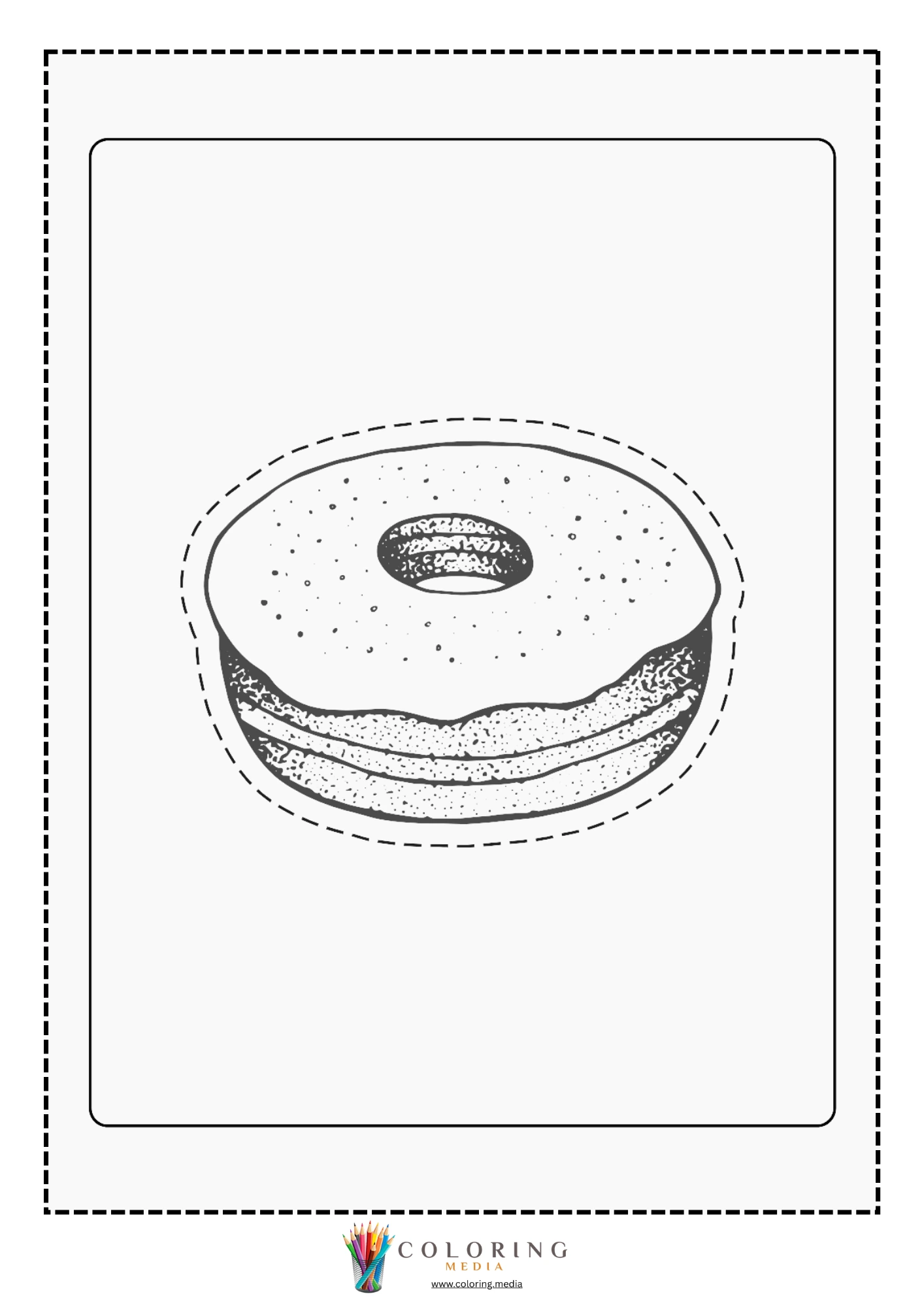 Donut with thick frosting edge