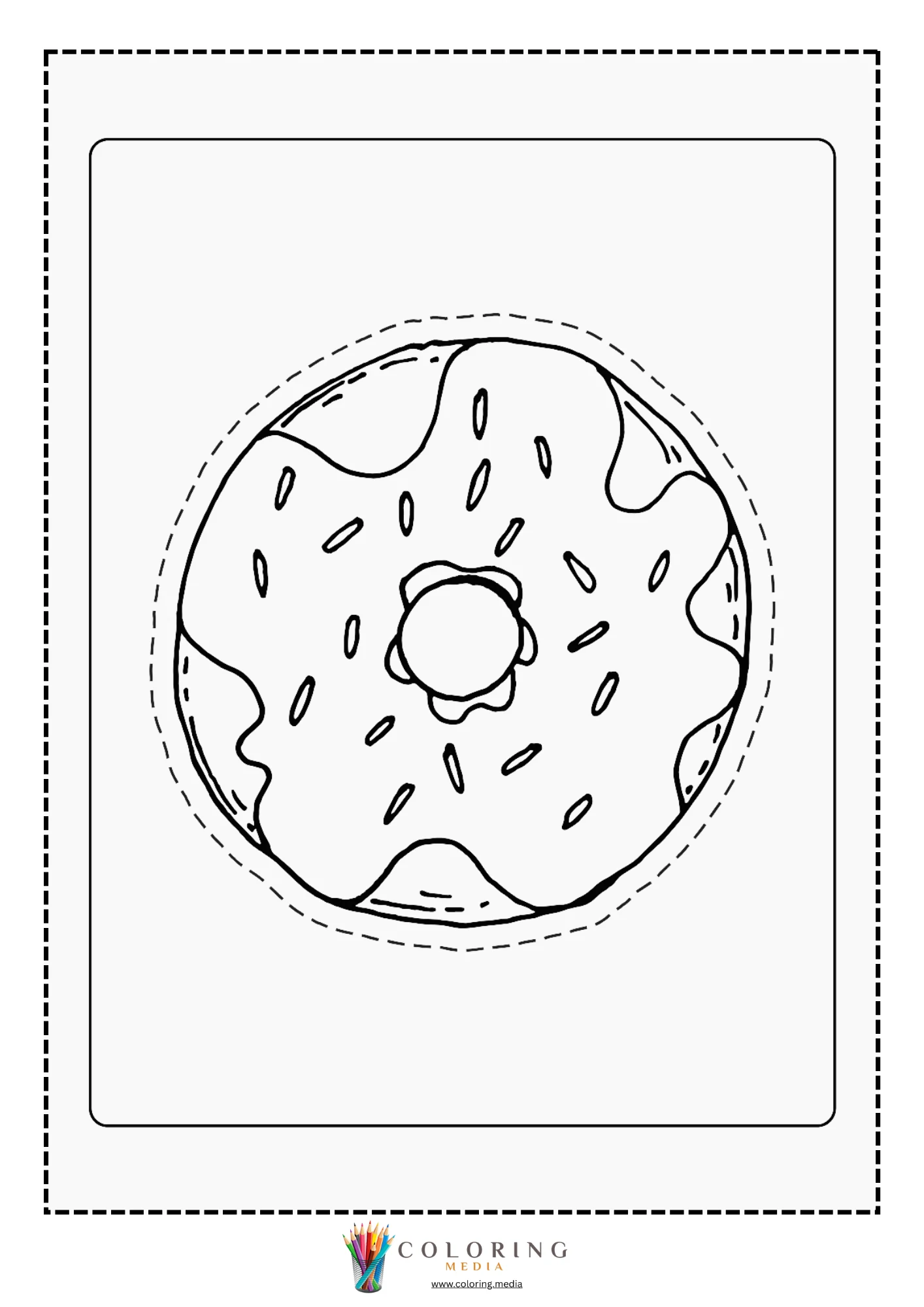 Donut with simple icing drizzle