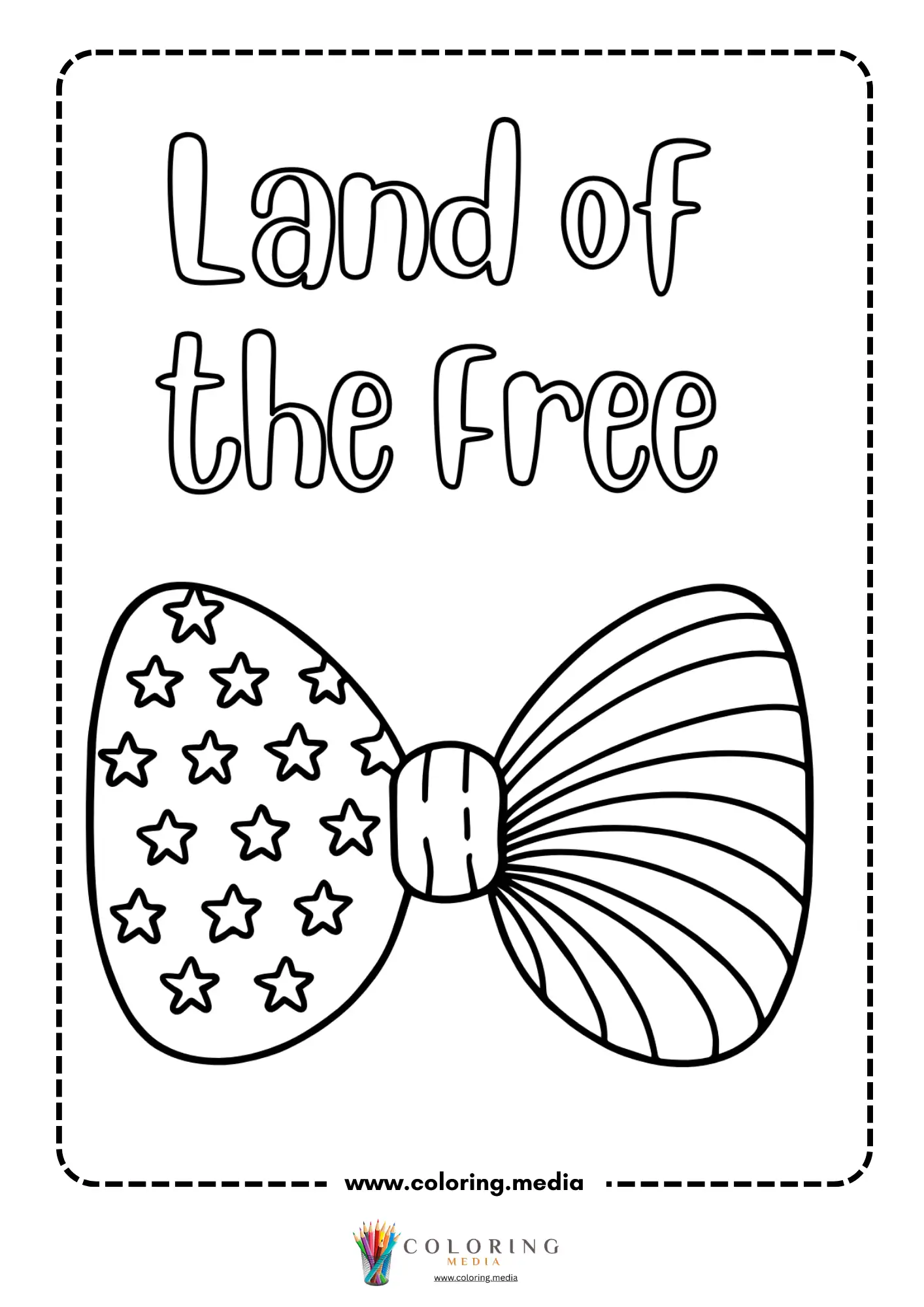 Land of the Free patriotic bow