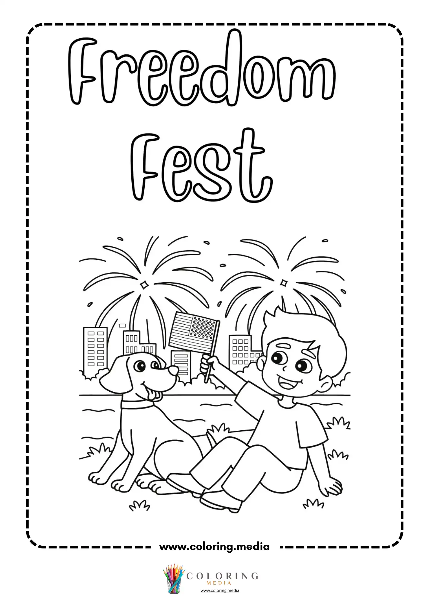 Freedom Fest child with dog