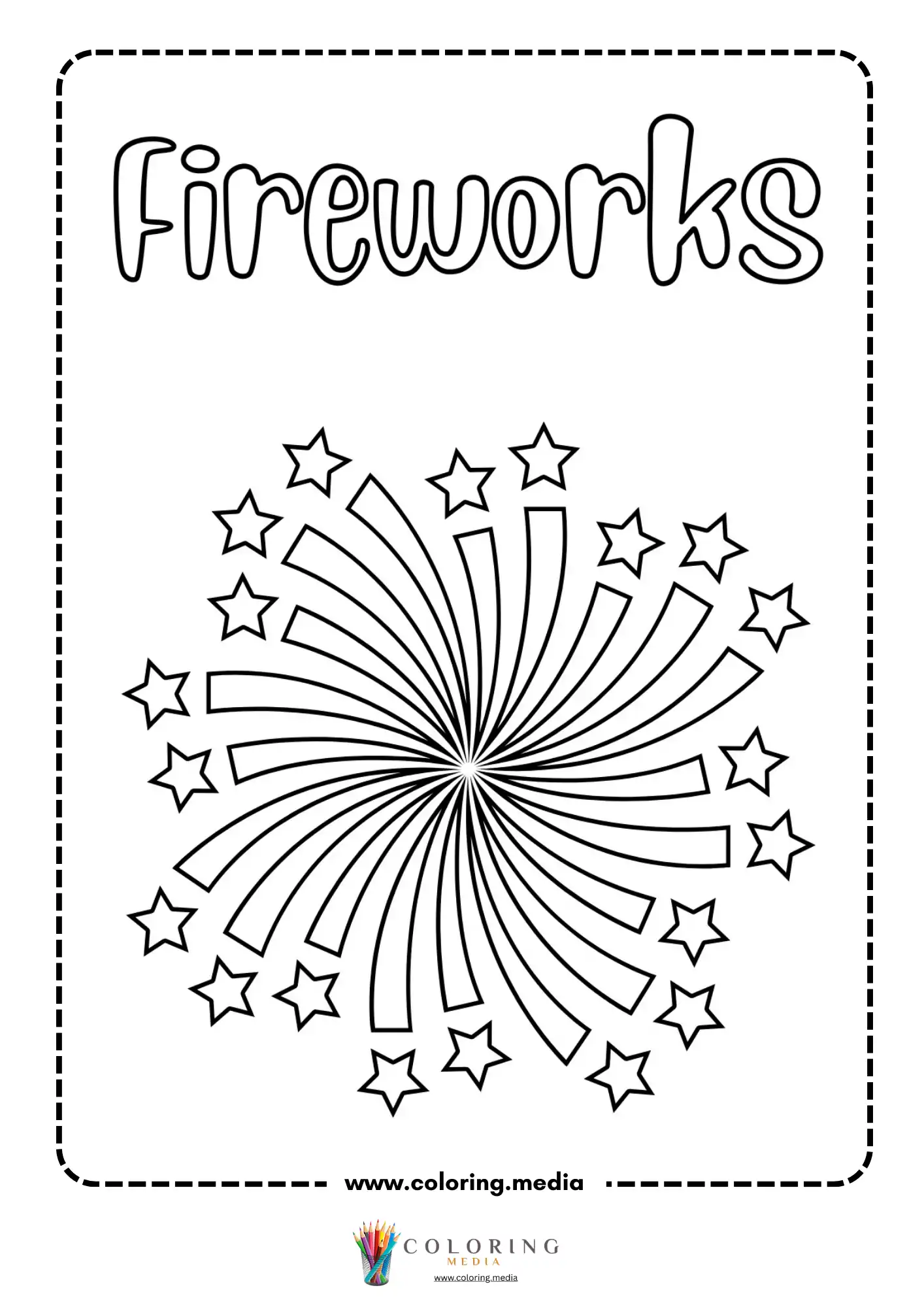 Fireworks burst with stars