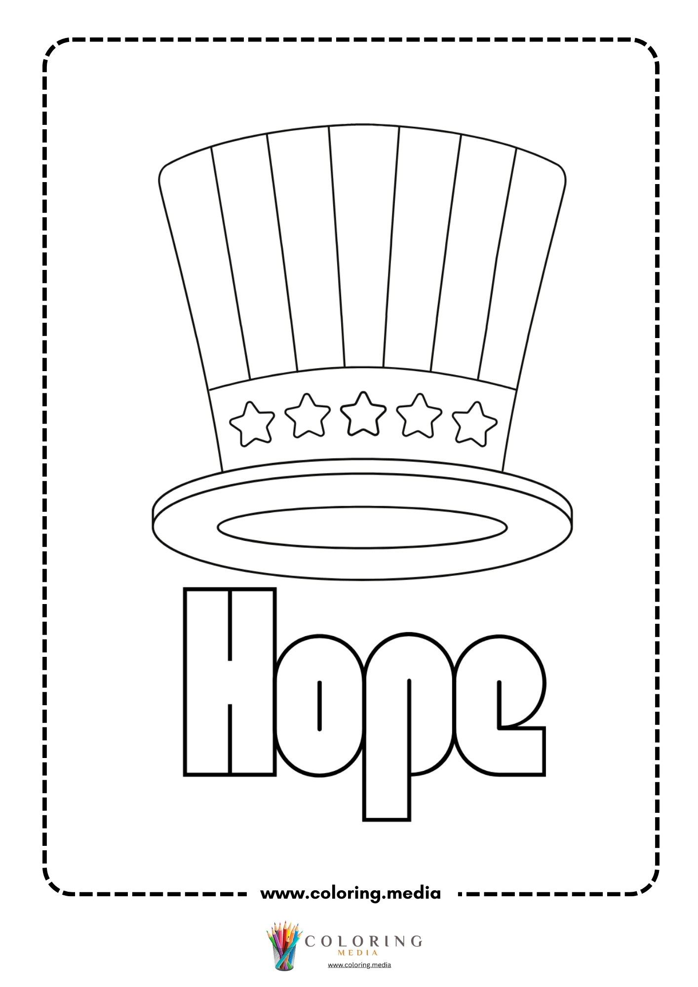 Uncle Sam hat with Hope text