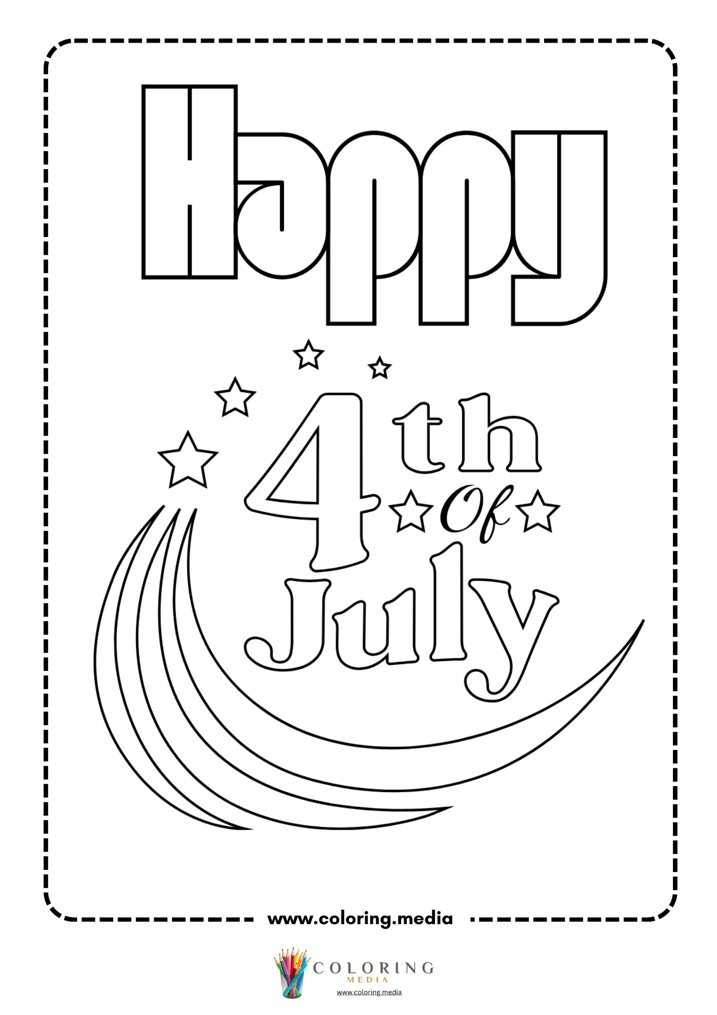 Happy 4th of July fireworks design
