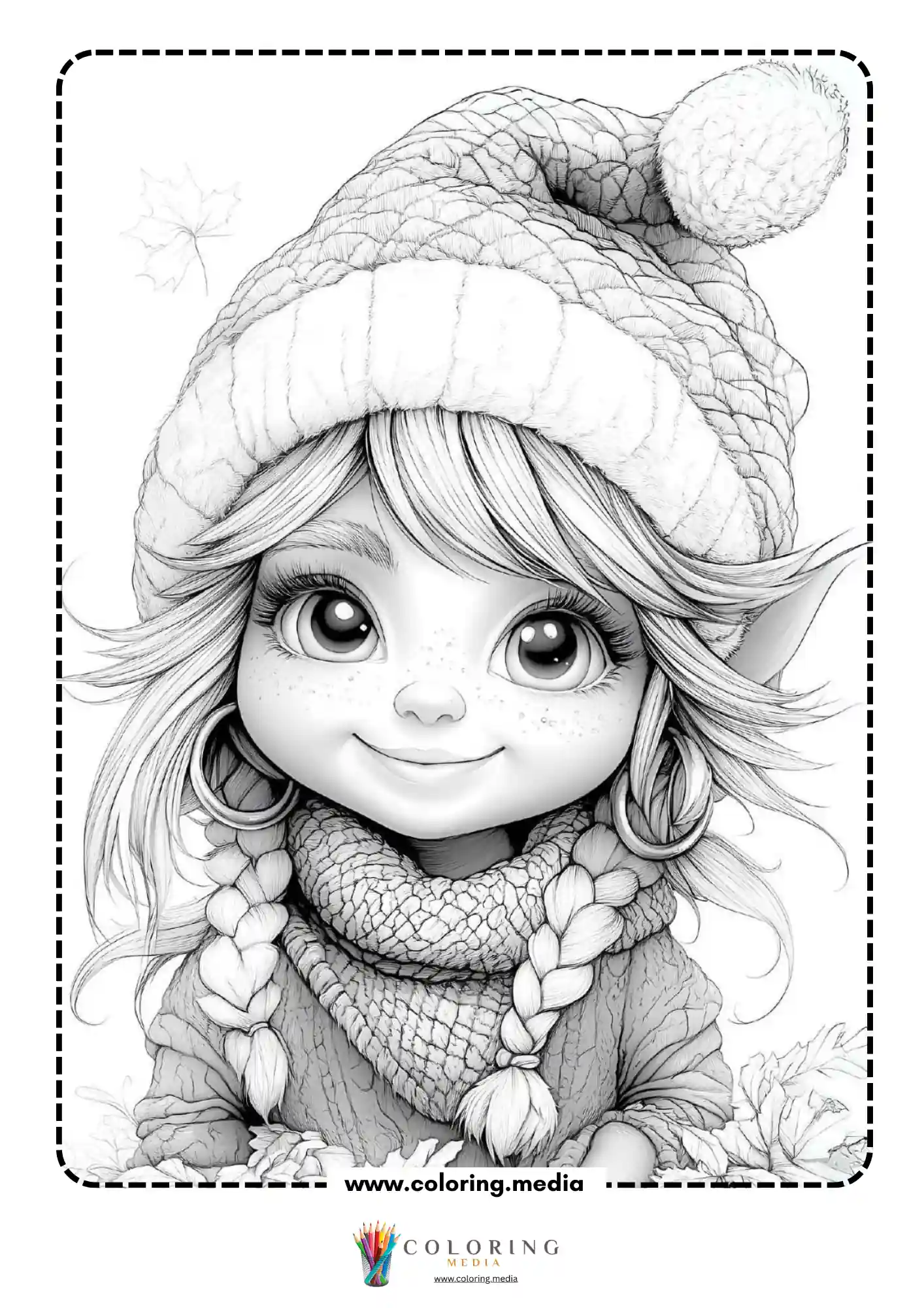 Elf portrait with hoop earrings