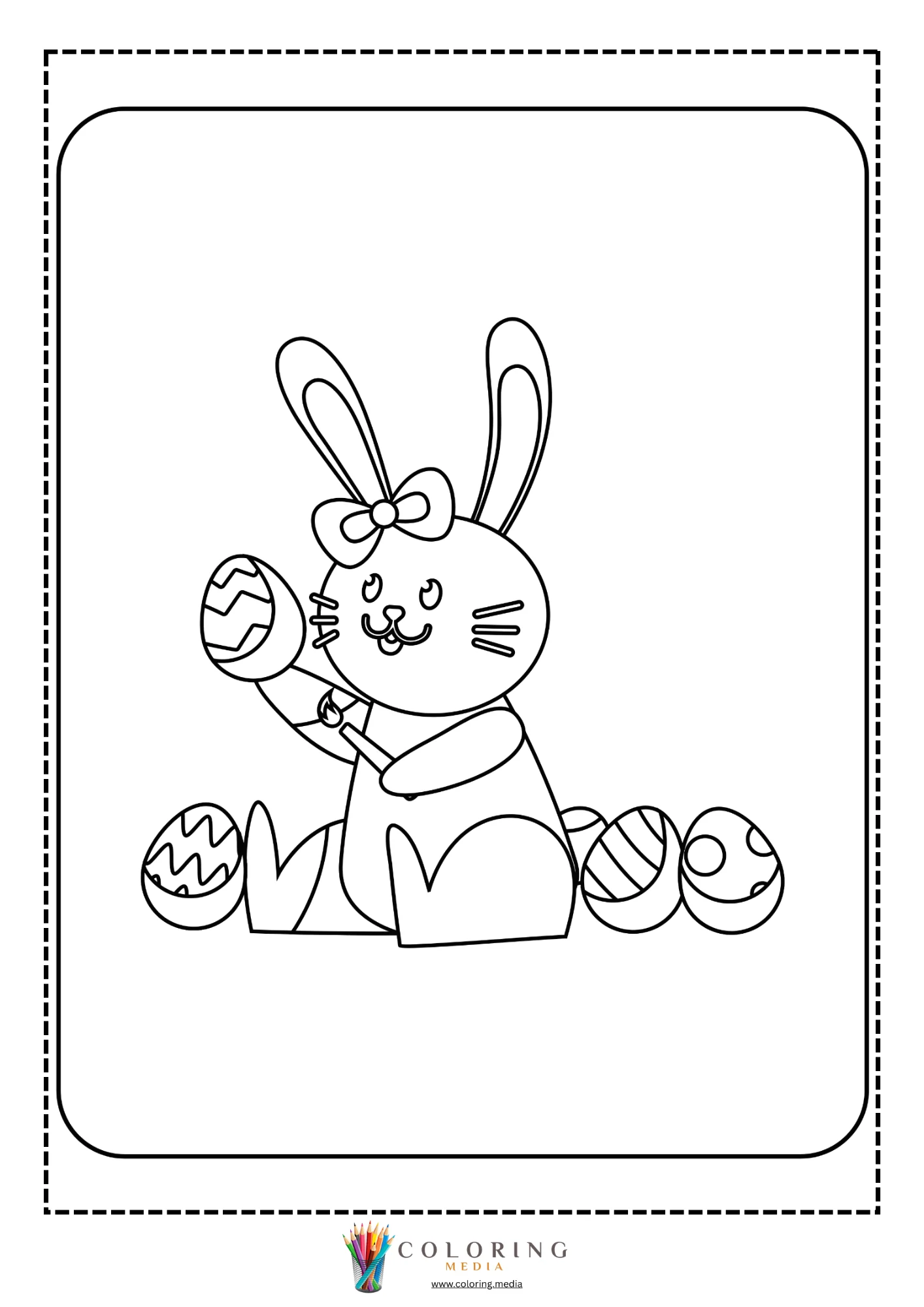 Bunny painting Easter egg