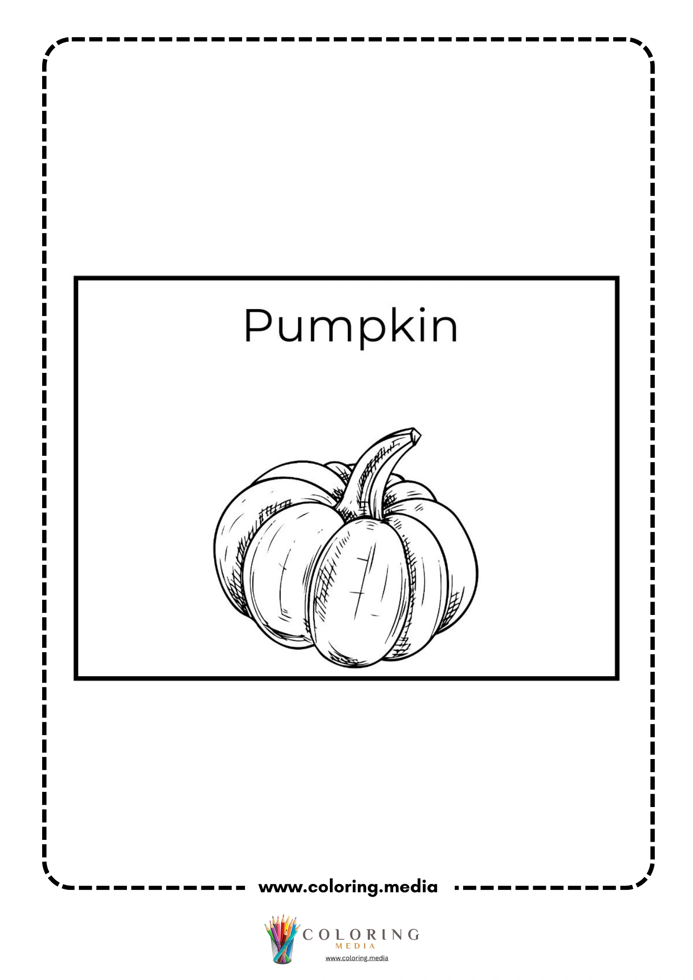 Pumpkin vocabulary page