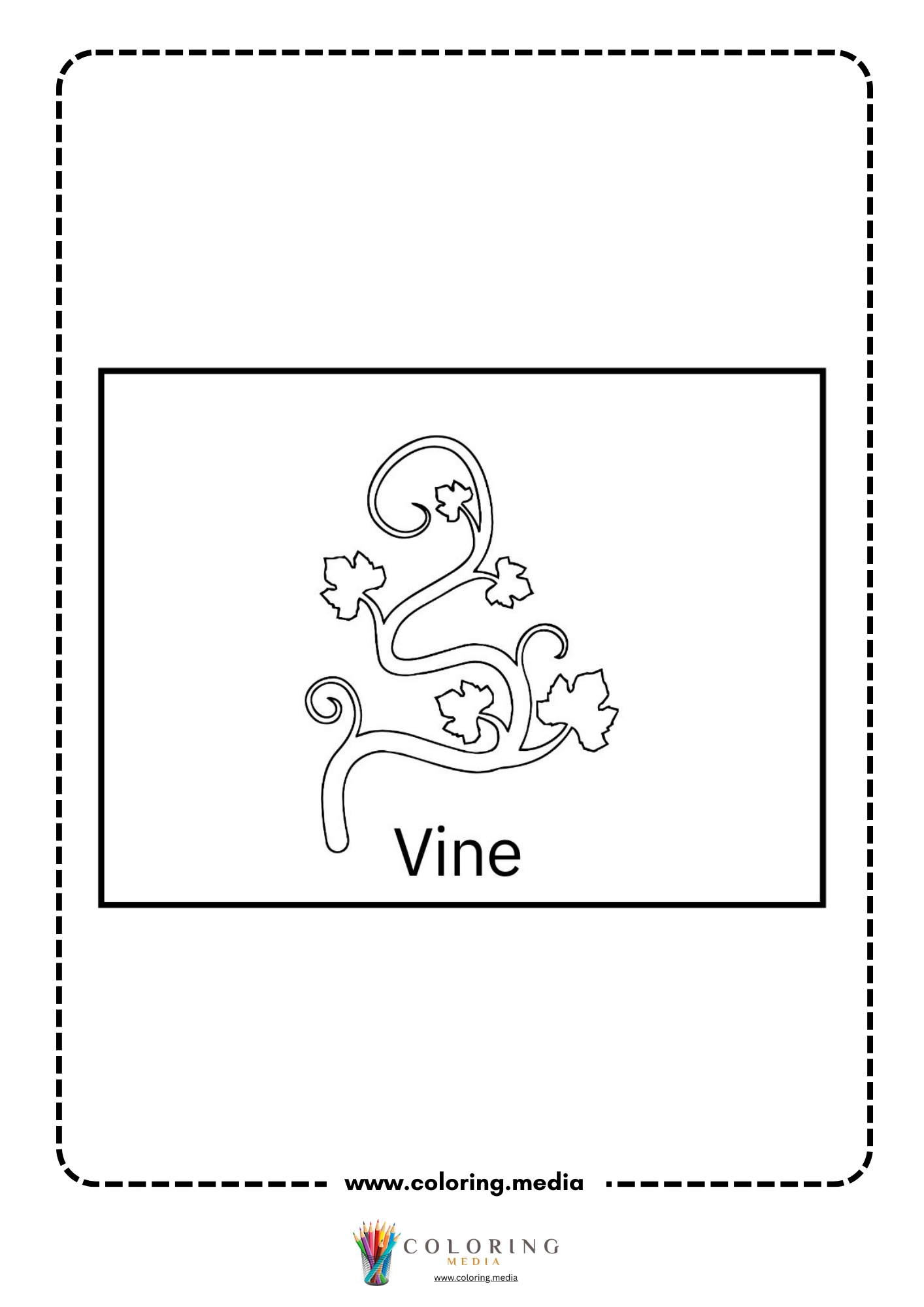 Pumpkin vine vocabulary page
