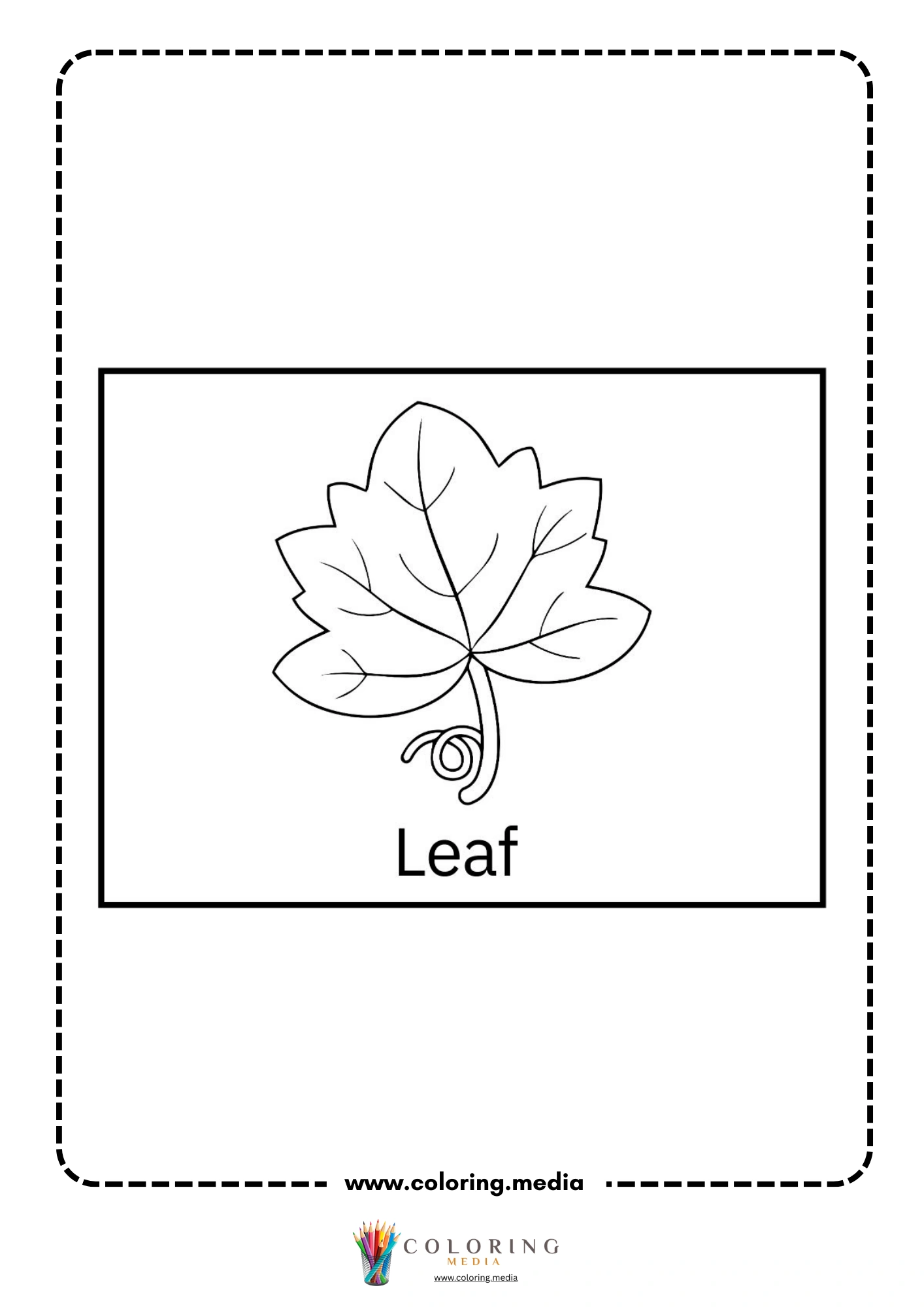 Pumpkin leaf vocabulary page
