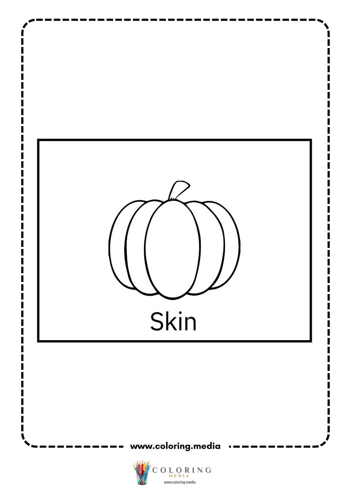Pumpkin skin vocabulary page