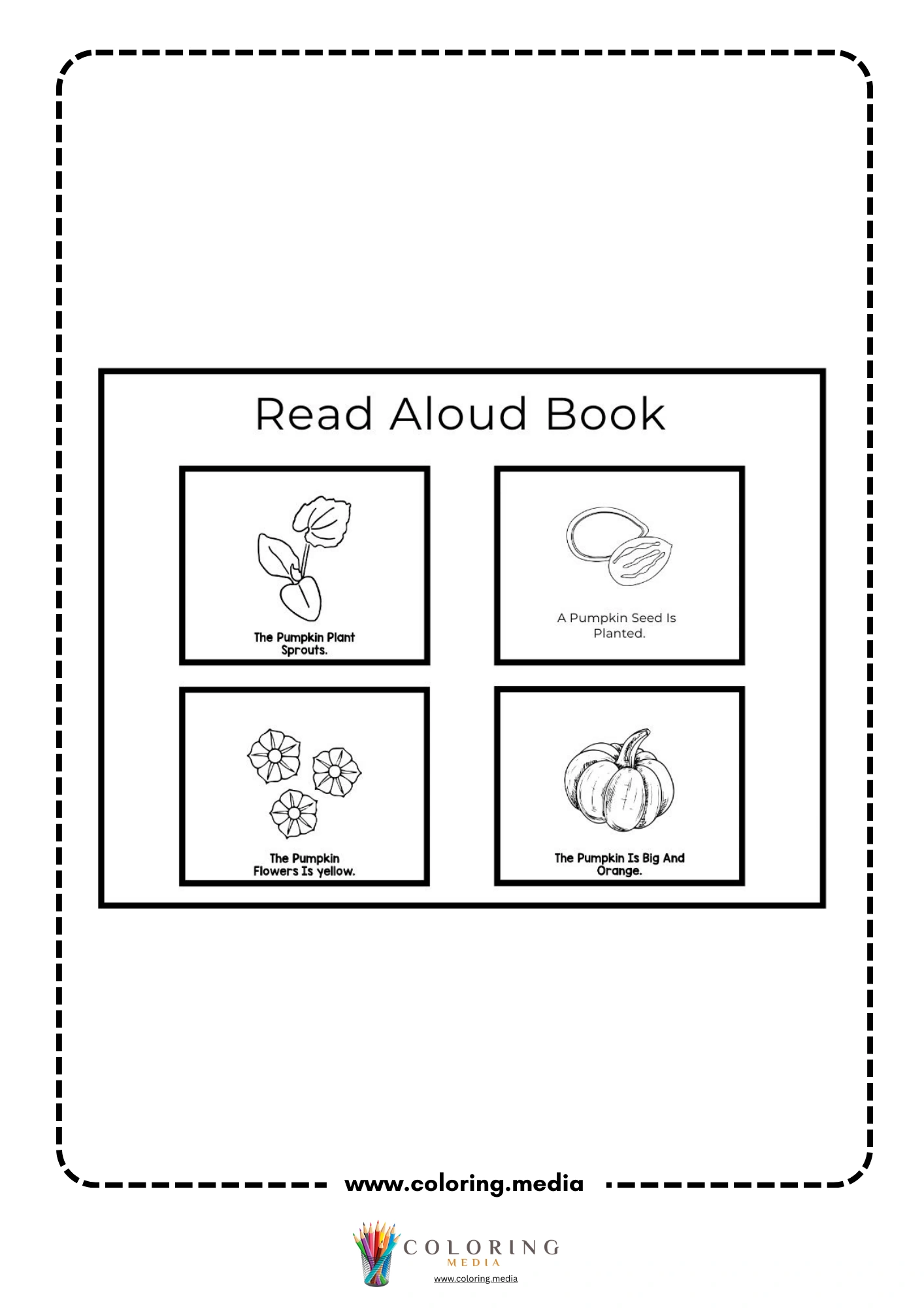 Pumpkin read aloud book worksheet