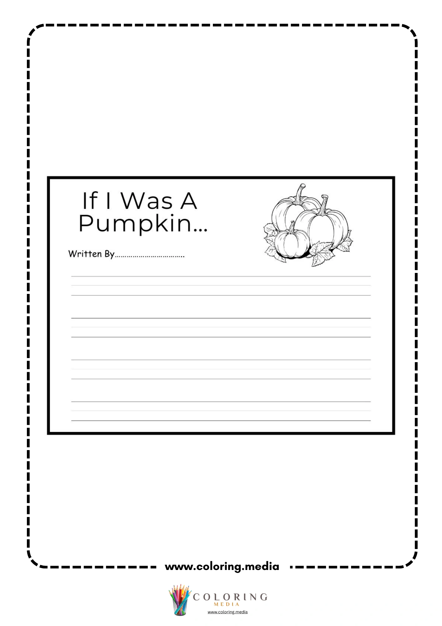 If I was a pumpkin writing worksheet