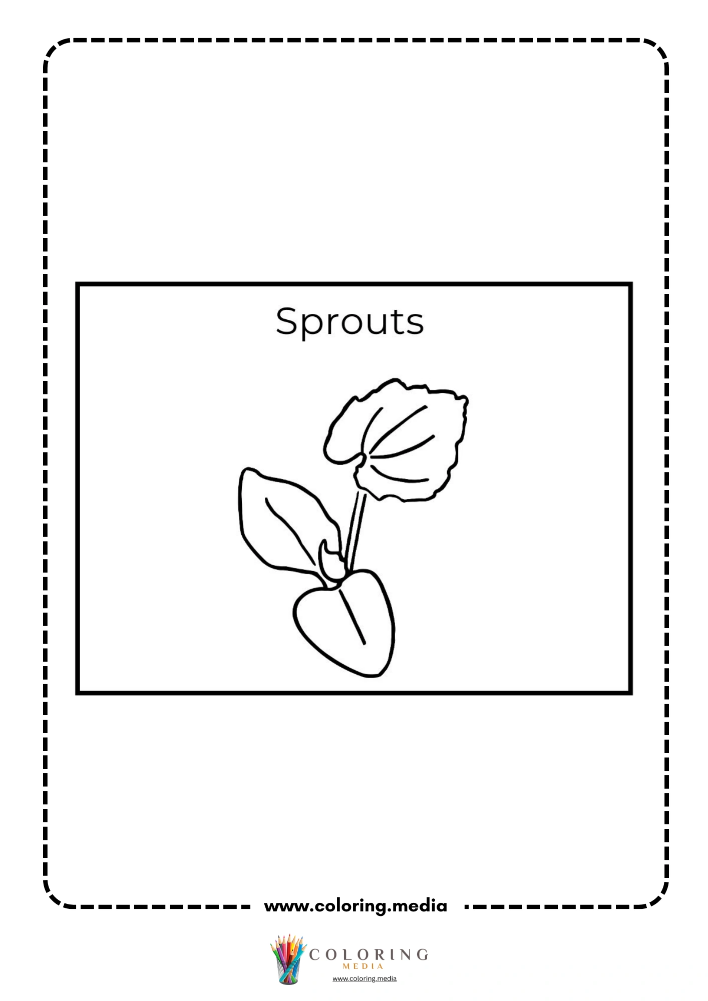 Pumpkin sprouts vocabulary page