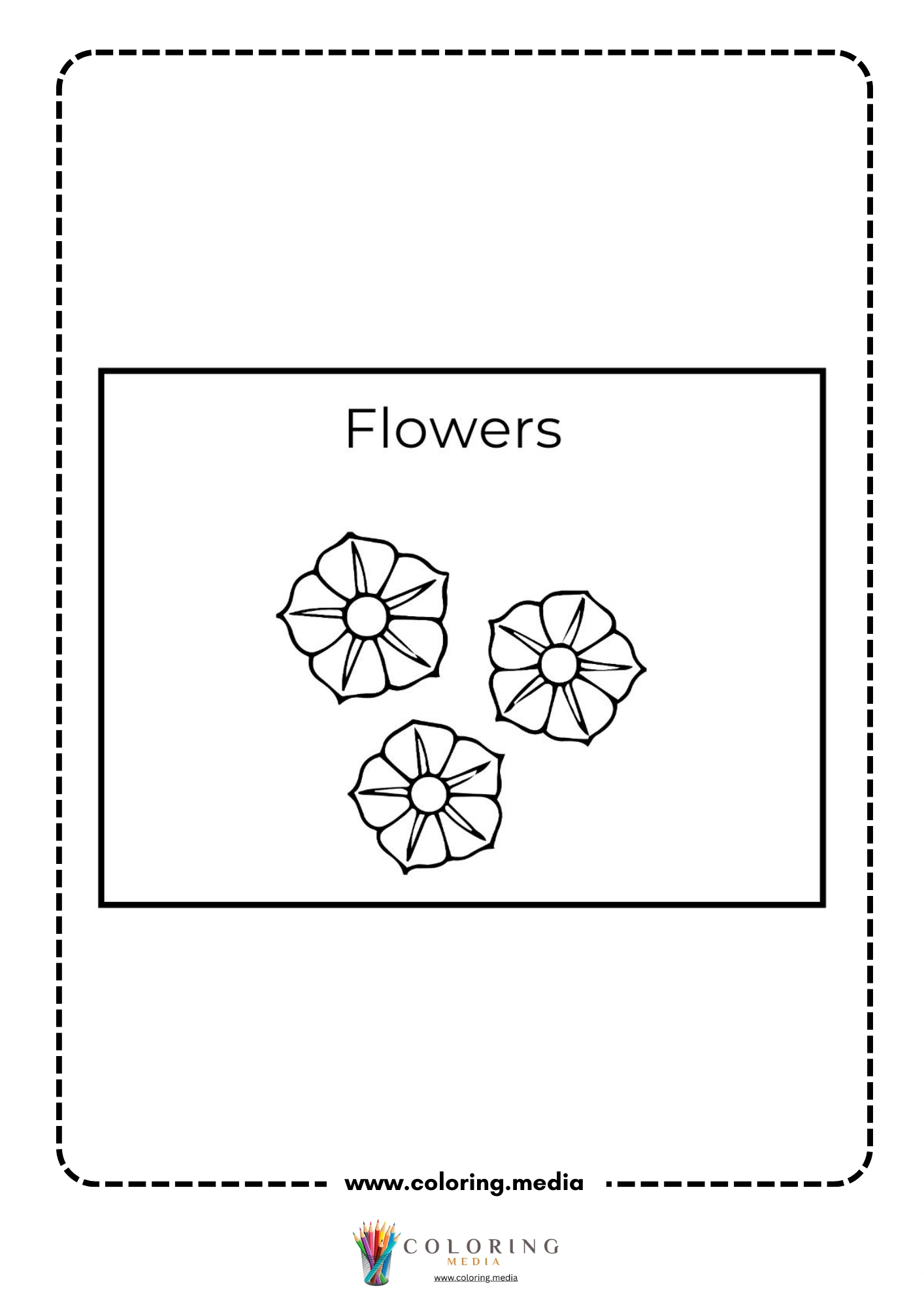 Pumpkin flowers vocabulary page