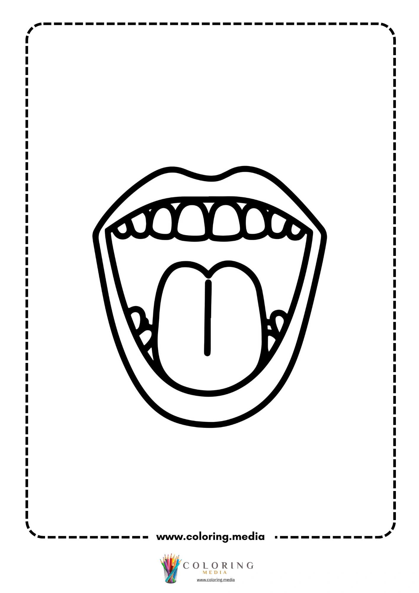 Open mouth and tongue